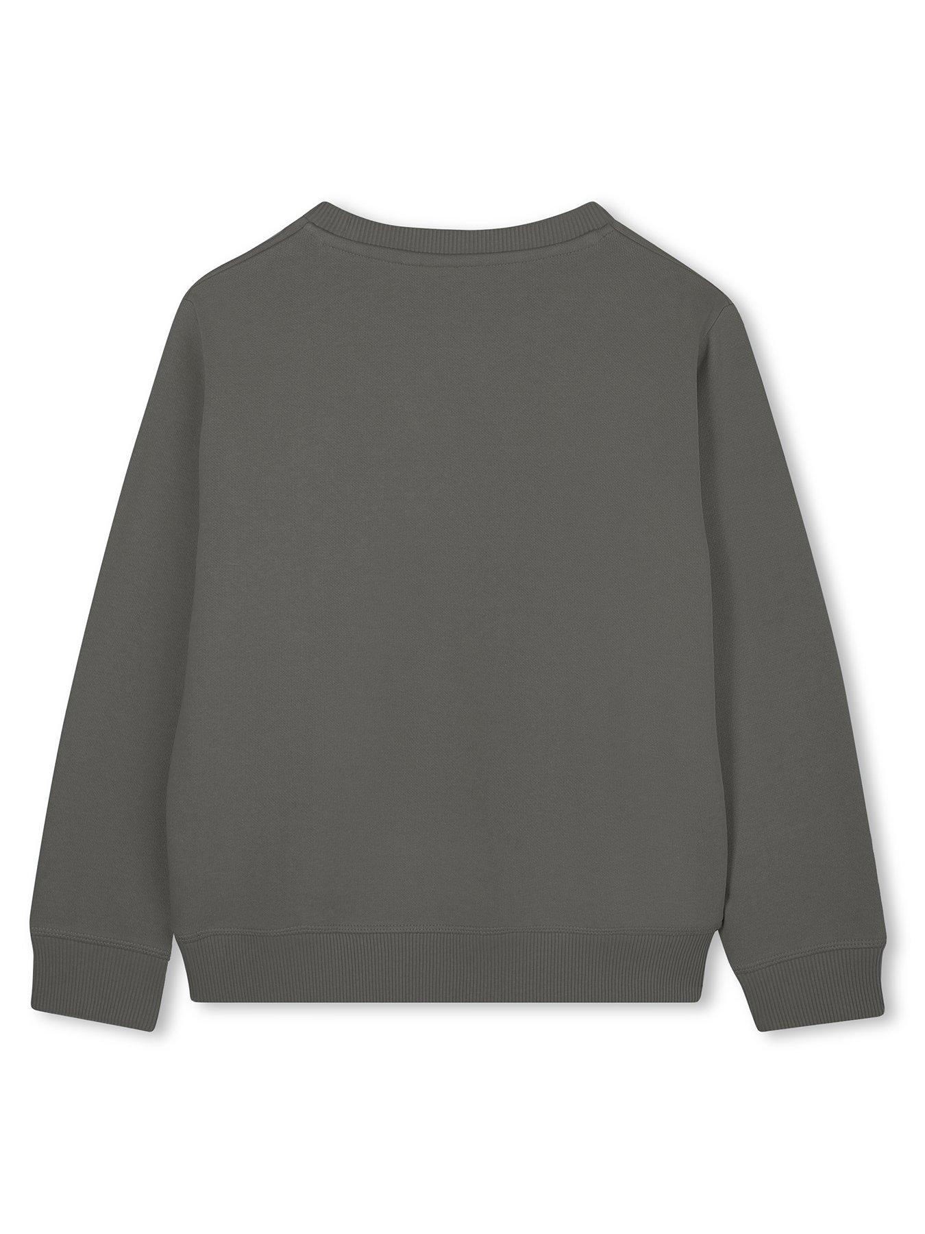 image of hugo-boys-small-logo-sweatshirt-khaki