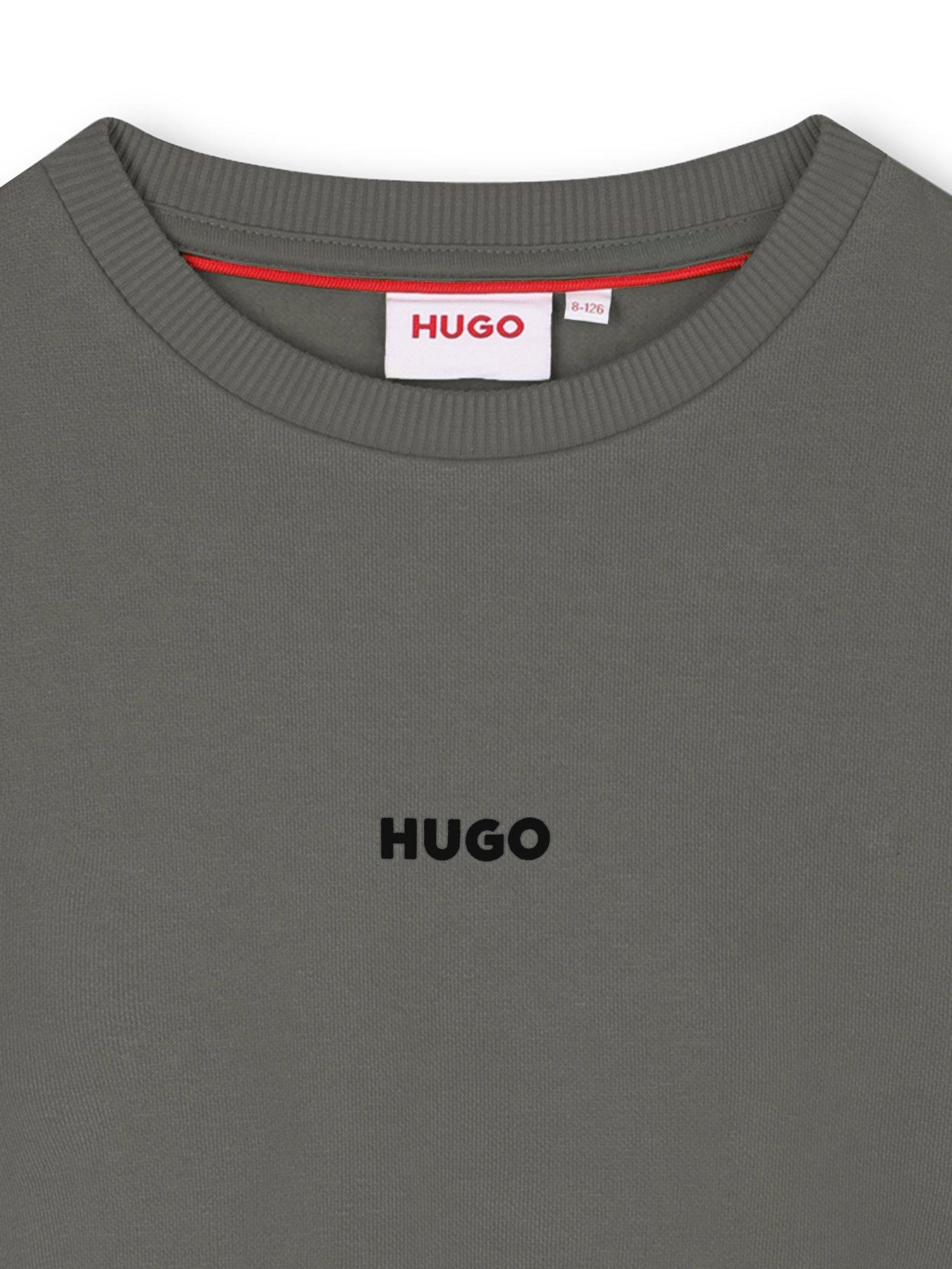  image of hugo-boys-small-logo-sweatshirt-khaki