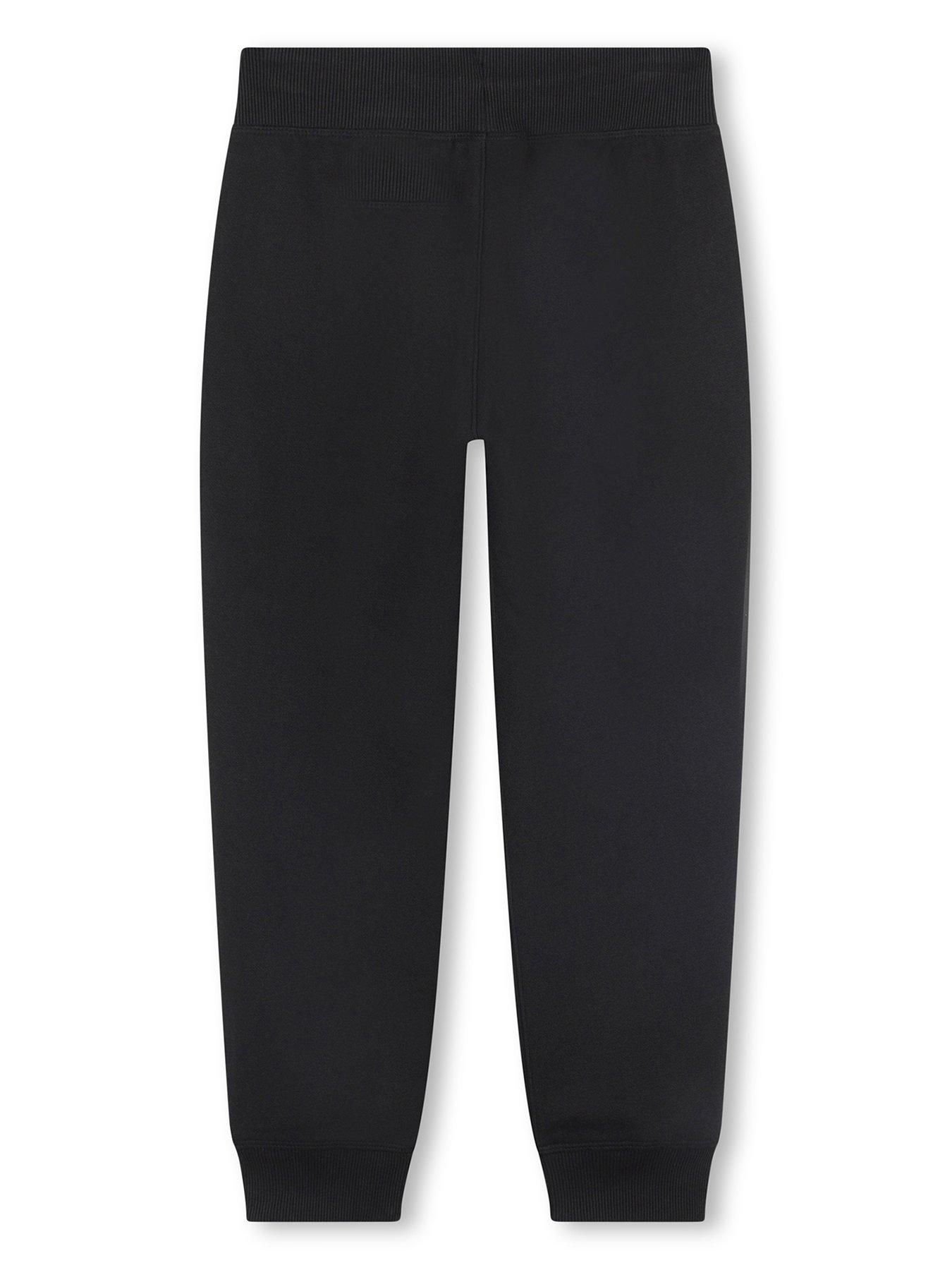  image of hugo-boys-logo-sweat-pants-black