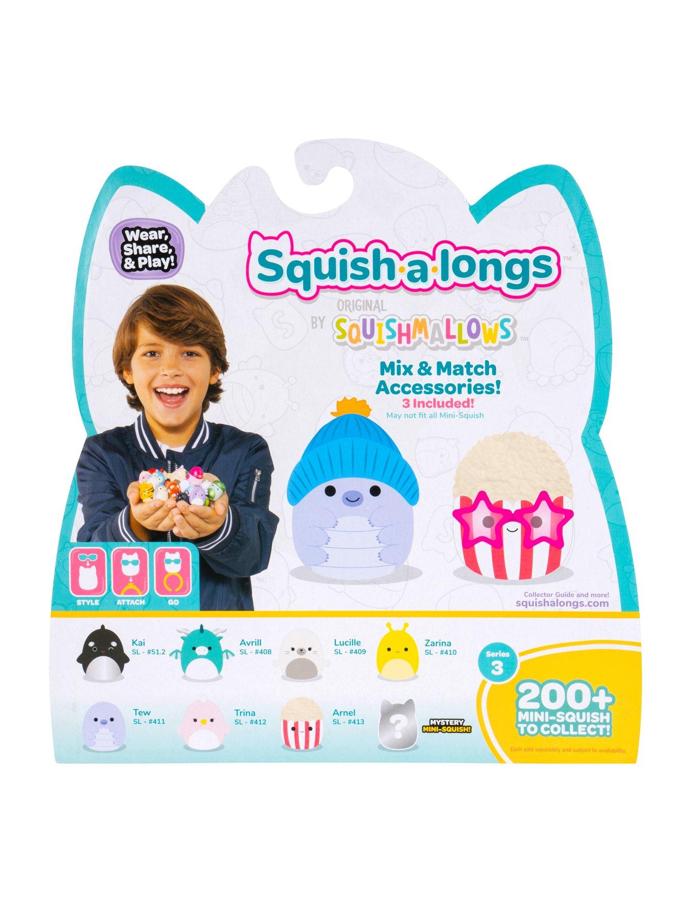 Image 7 of 8 of Squish-a-longs 8 pack (Wave 3, Style 2) - 1-Inch Mini-Squish