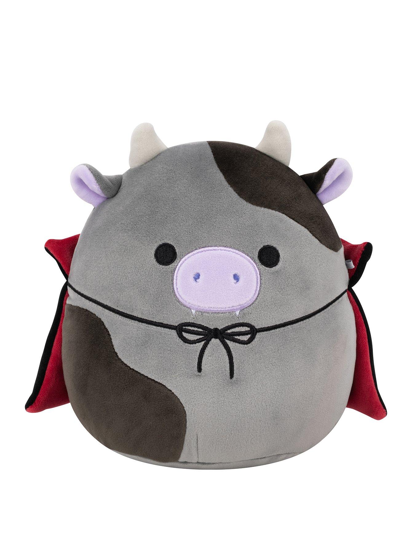Squishmallows Original Squishmallows 7.5-Inch Bridgette the Grey and Black Cow Halloween Plush