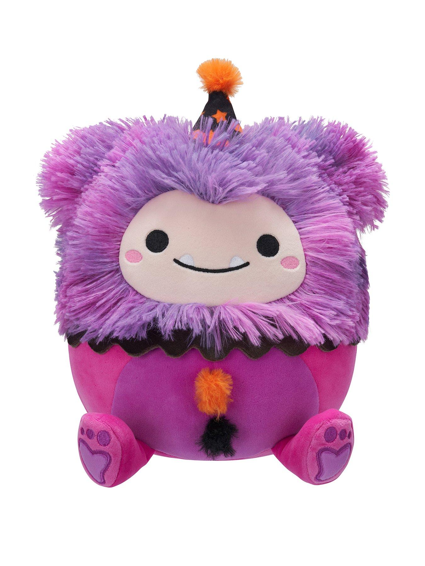 Squishmallows Original Squishmallows 7.5-Inch Woxie the Magenta Bigfoot in Clown Costume Halloween Plush