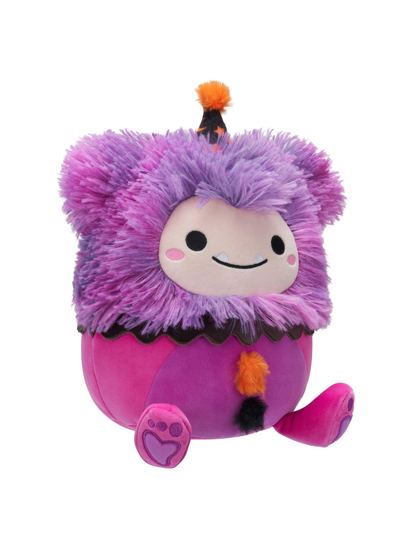  image of squishmallows-woxie-magenta-bigfoot-in-clown-costume-75-plush