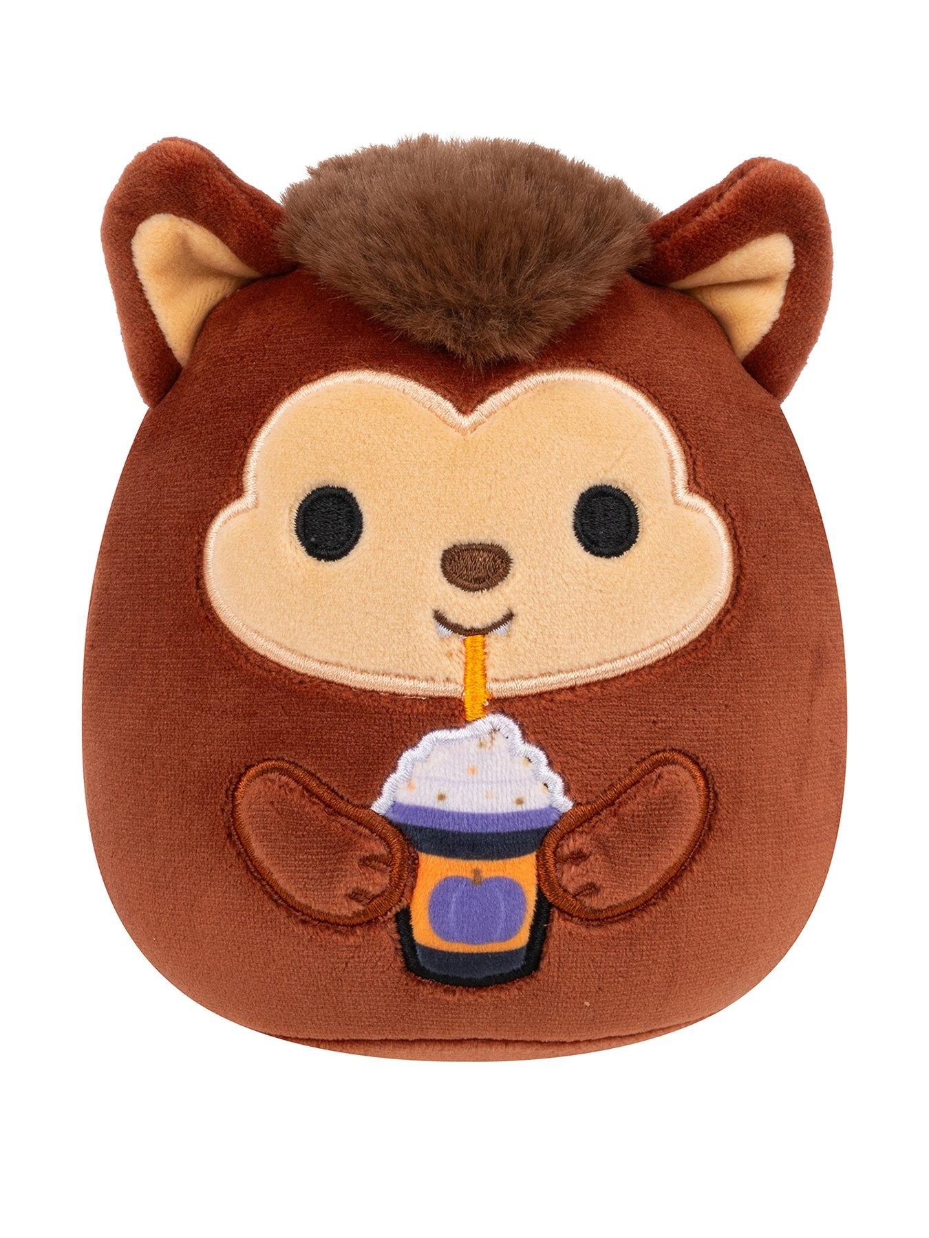  image of squishmallows-wade-the-brown-werewolf-holding-purple-frappe-75-plush