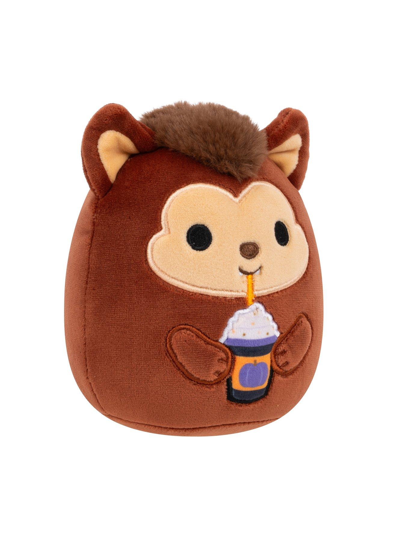  image of squishmallows-wade-the-brown-werewolf-holding-purple-frappe-75-plush