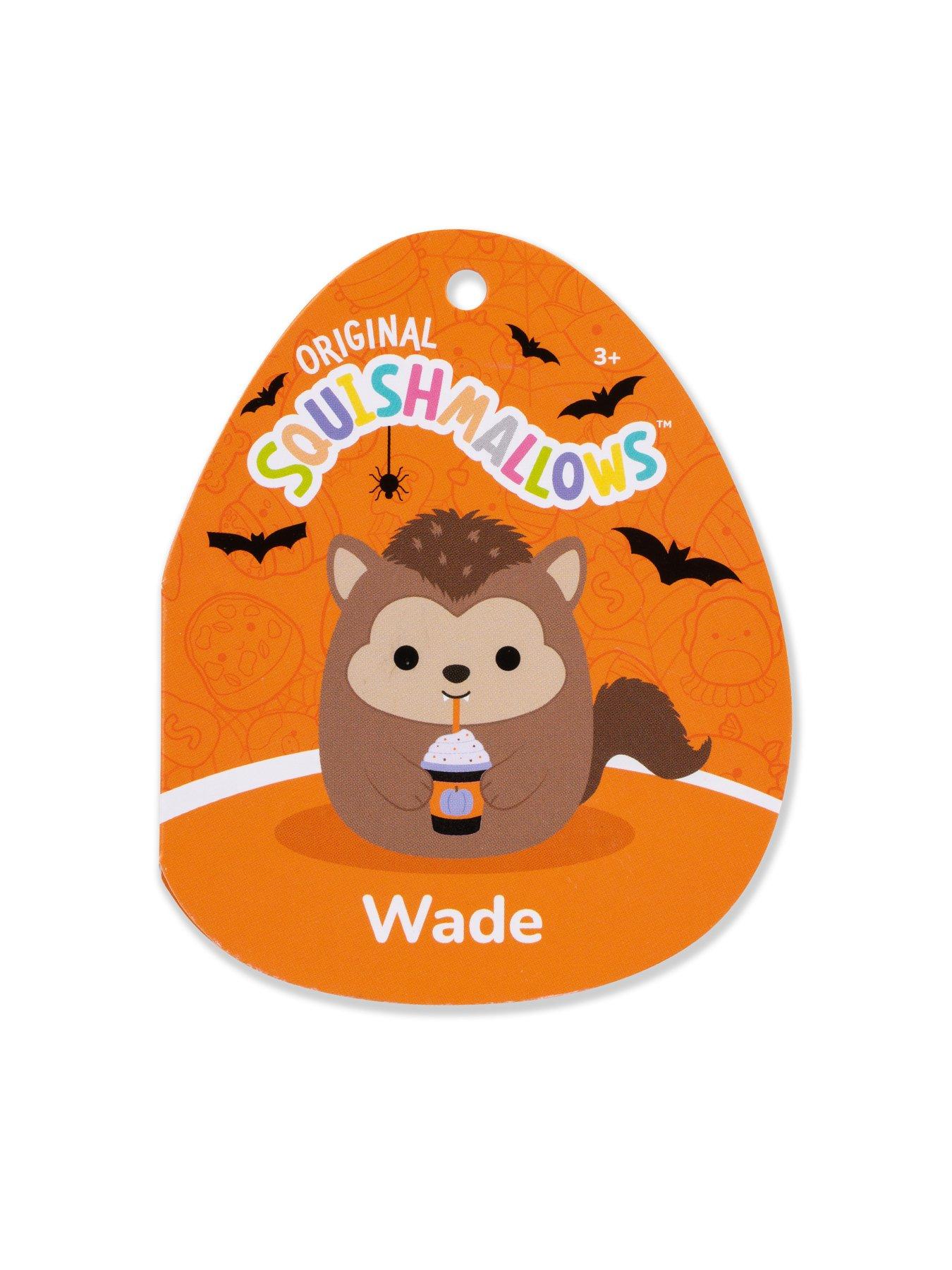  image of squishmallows-wade-the-brown-werewolf-holding-purple-frappe-75-plush