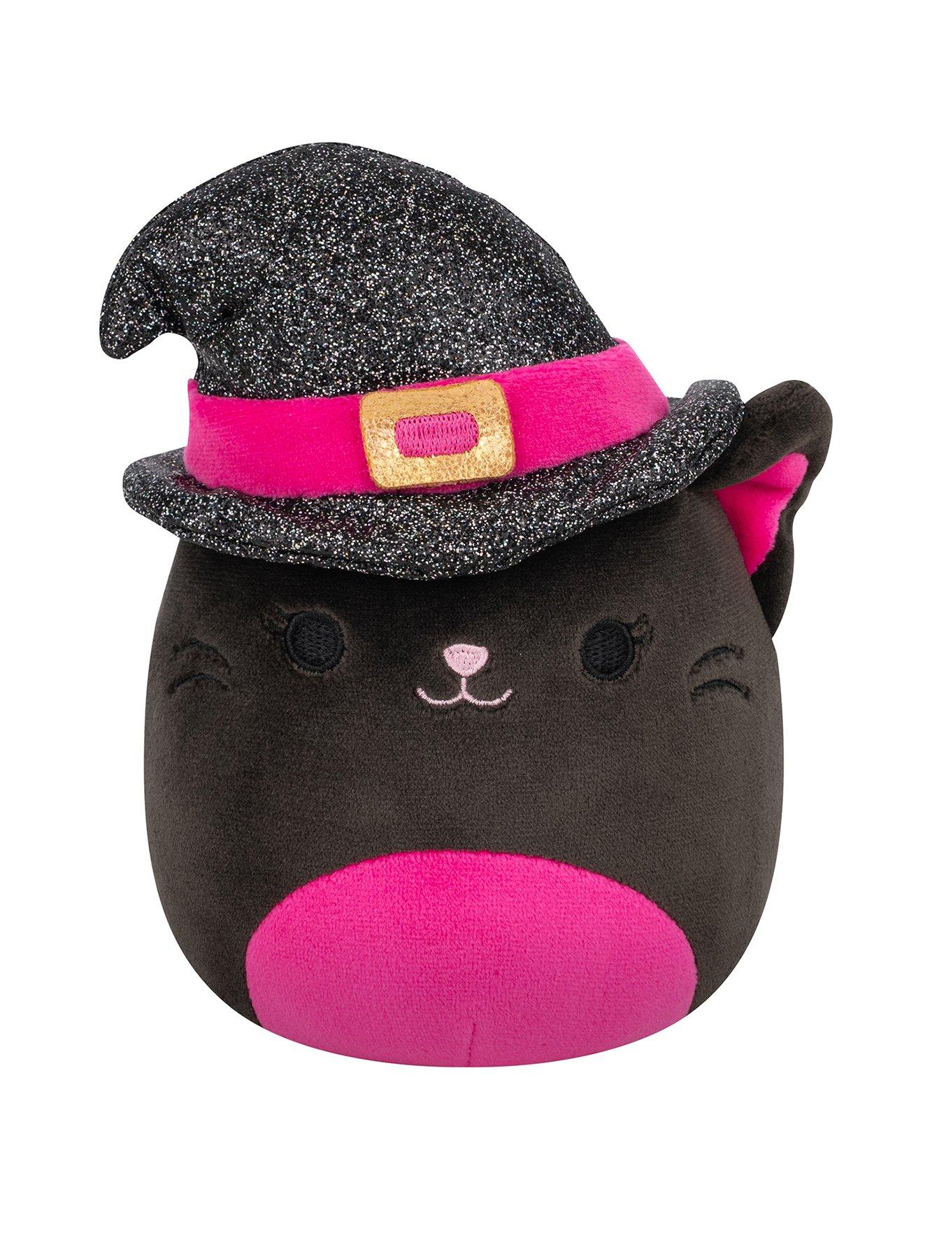 Squishmallows SQHW - Little Plush (7.5" Squishmallows) (Catarina - Black Cat W/Hot Pink Belly and Sparkle Witch Hat)