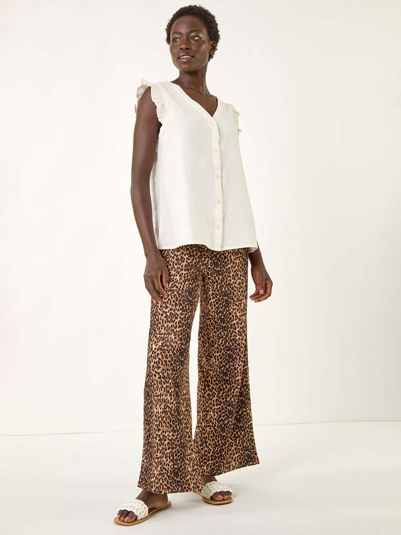 undefined Linen Frill Sleeve Vest - Ivory