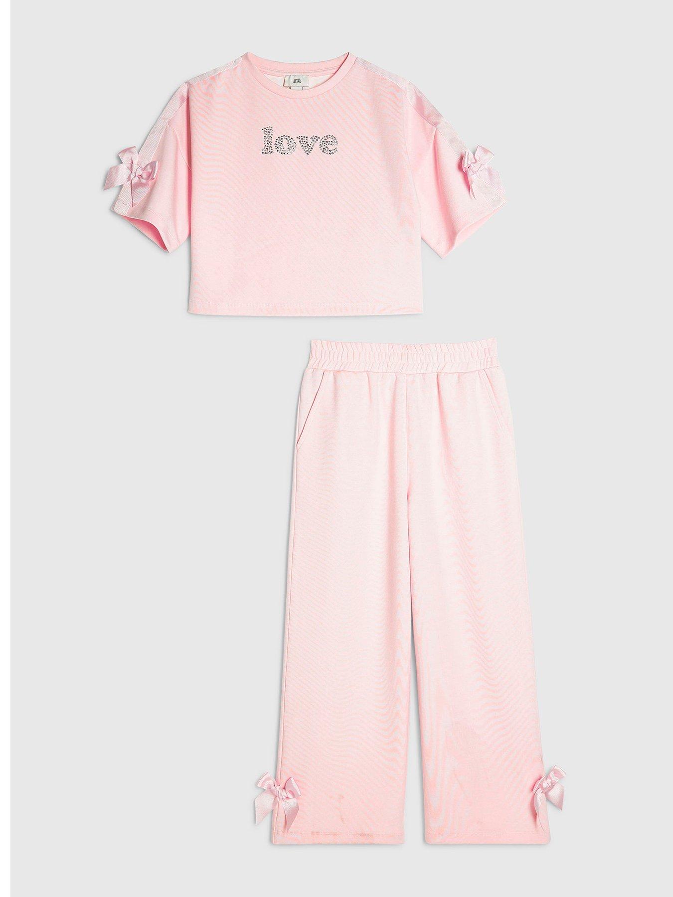 undefined Older Girls Clean T-Shirt  &  Jogger Set