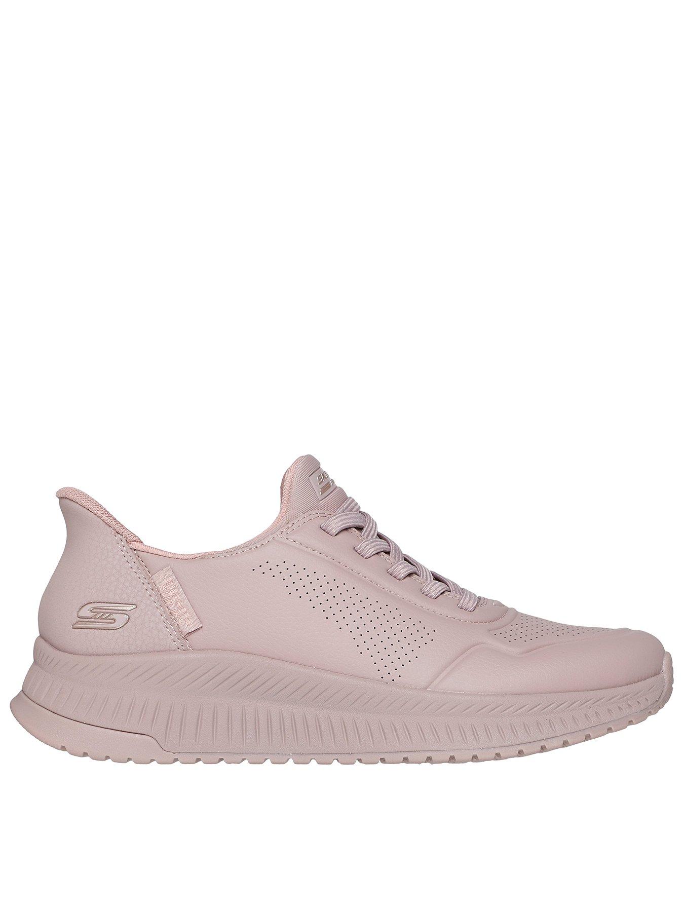  image of skechers-bobs-squad-4-key-look-slip-ins-trainer-pink