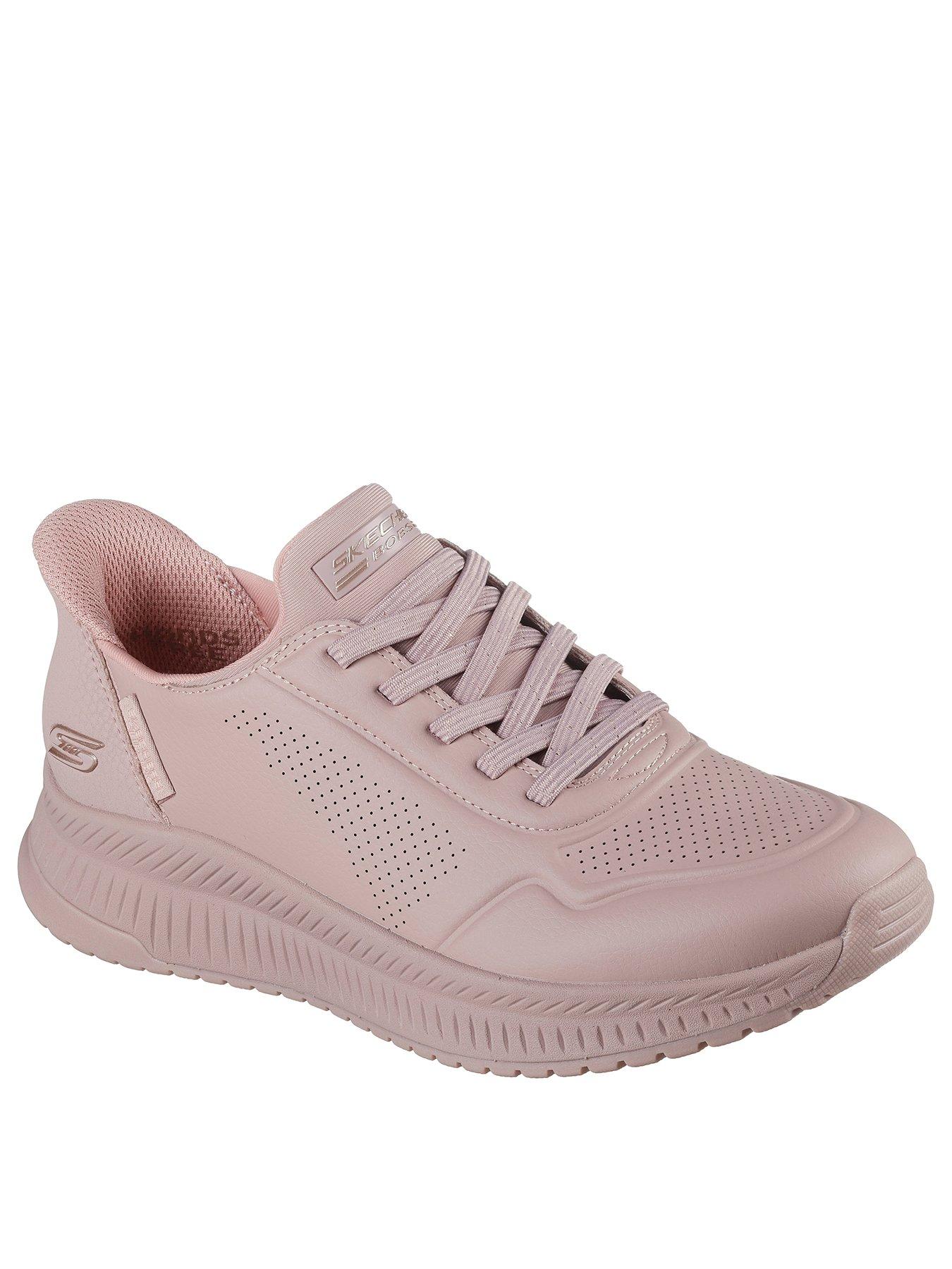  image of skechers-bobs-squad-4-key-look-slip-ins-trainer-pink