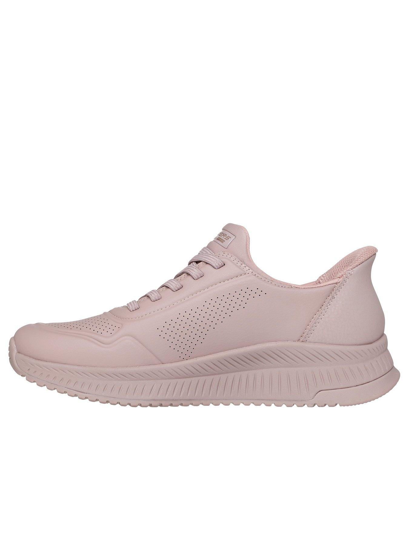  image of skechers-bobs-squad-4-key-look-slip-ins-trainer-pink