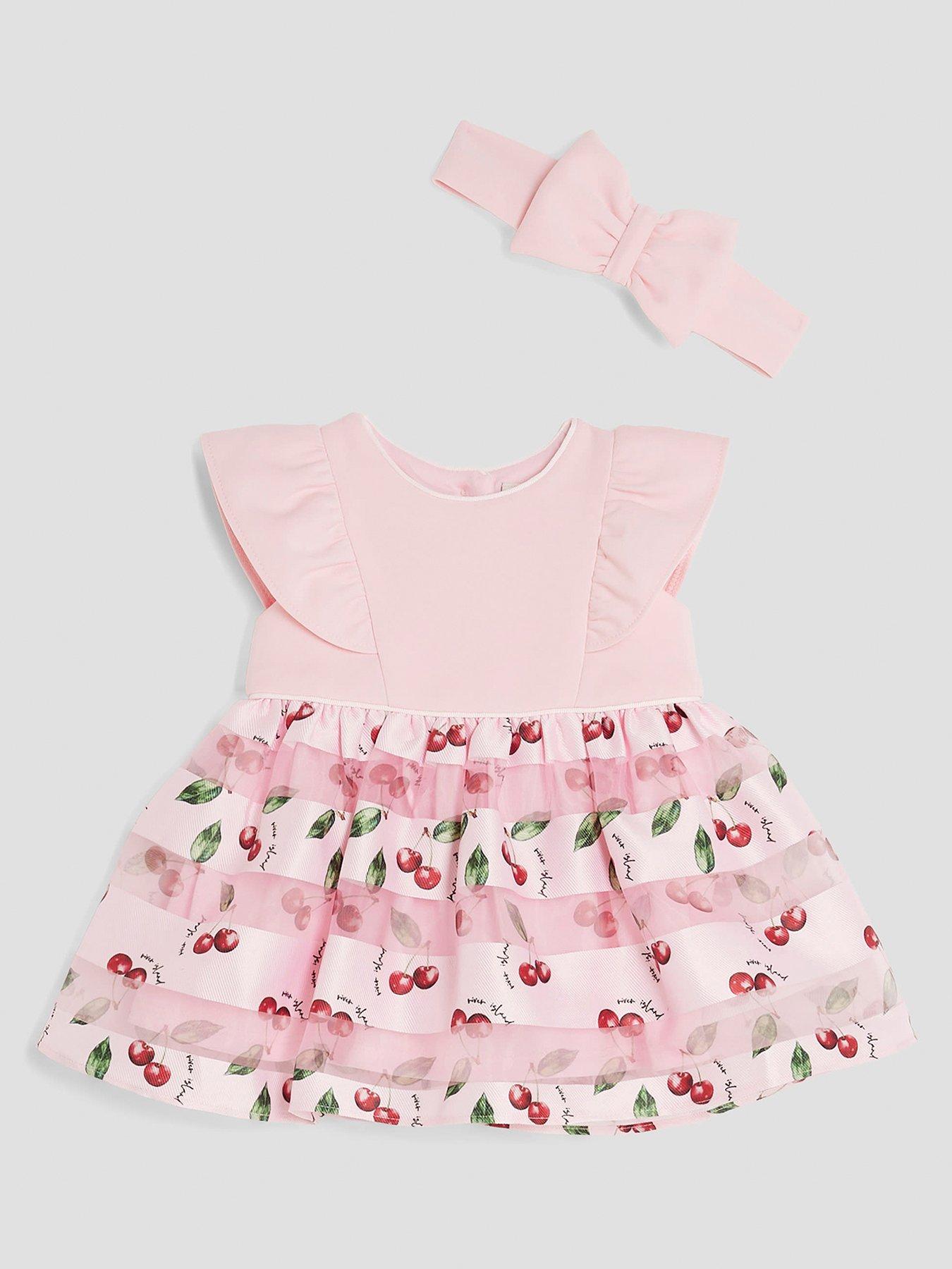 River Island Baby Girls Cherry Occasion Dress - Pink
