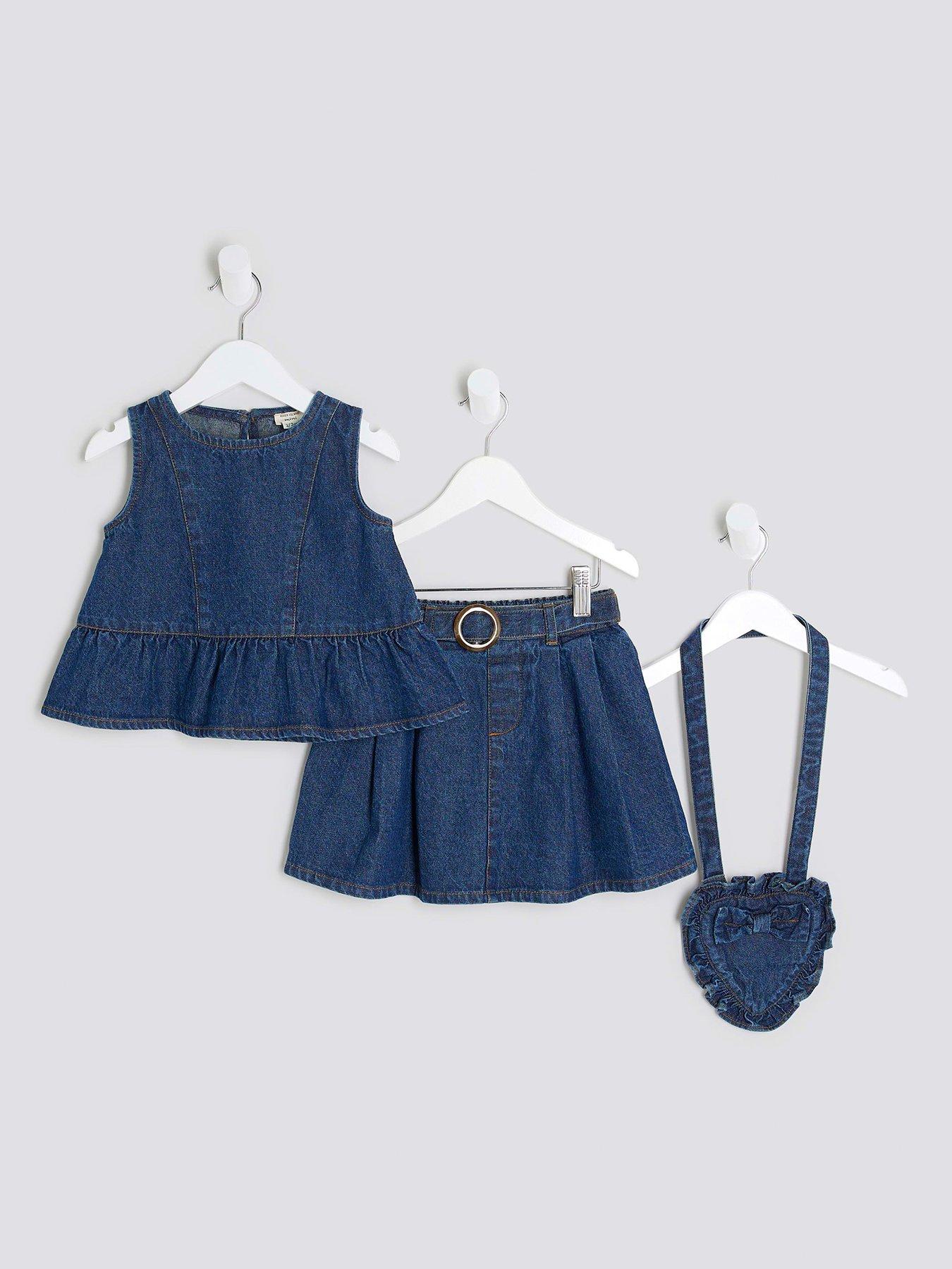 river-island-mini-girls-denim-peplum-top-set-blue