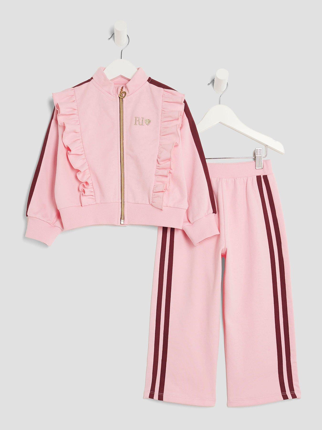 undefined Girls Frill Track Set - Pink