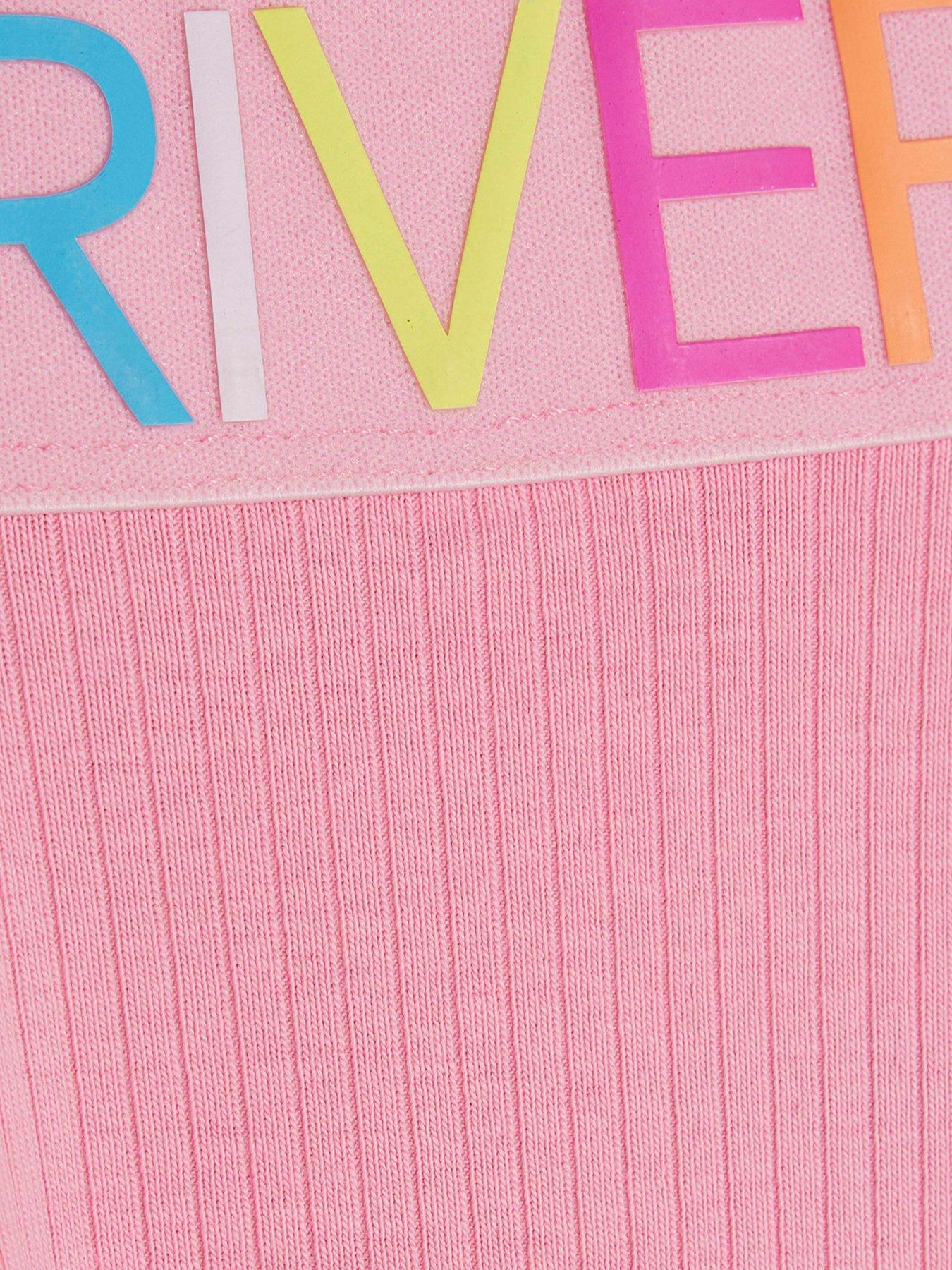 Image 3 of 4 of River Island Mini Girls Waistband Leggings - Pink