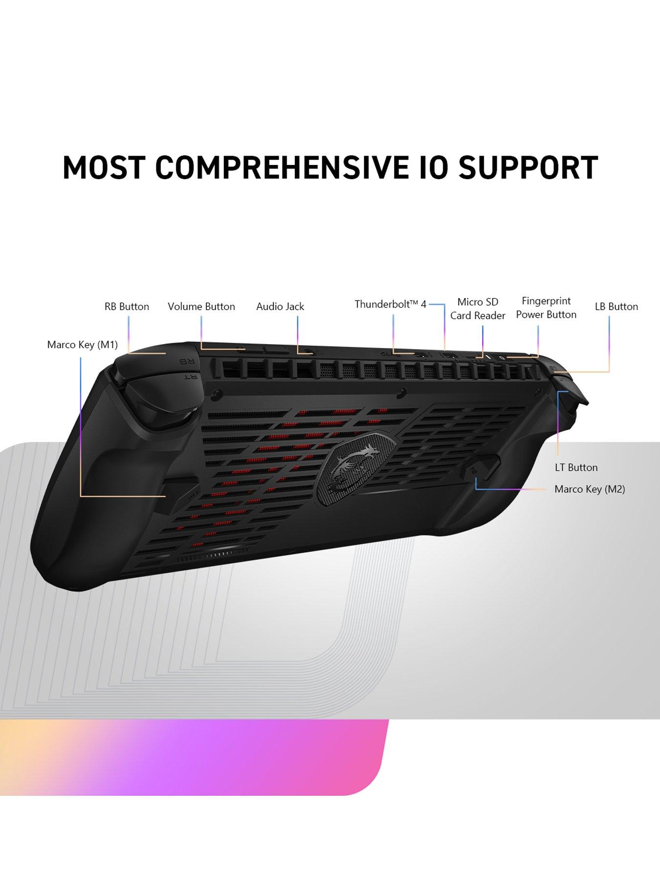 Image 7 of 7 of MSI Claw 7 - 7in - Intel Core Ultra 7 - Intel Arc - FHD IPS - Touchscreen - 120Hz - Black