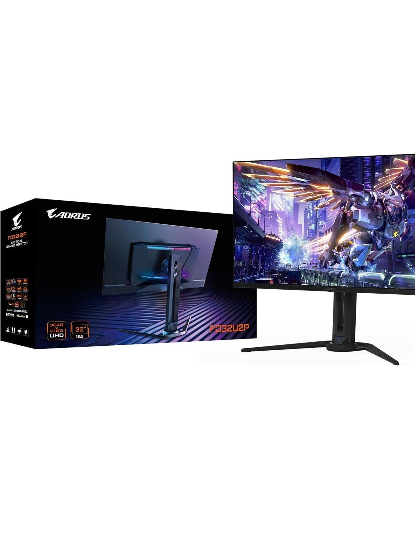  image of gigabyte-aorus-fo32u2p-oled-gaming-monitor-315in-4k-uhd-240hz-with-built-in-speakers