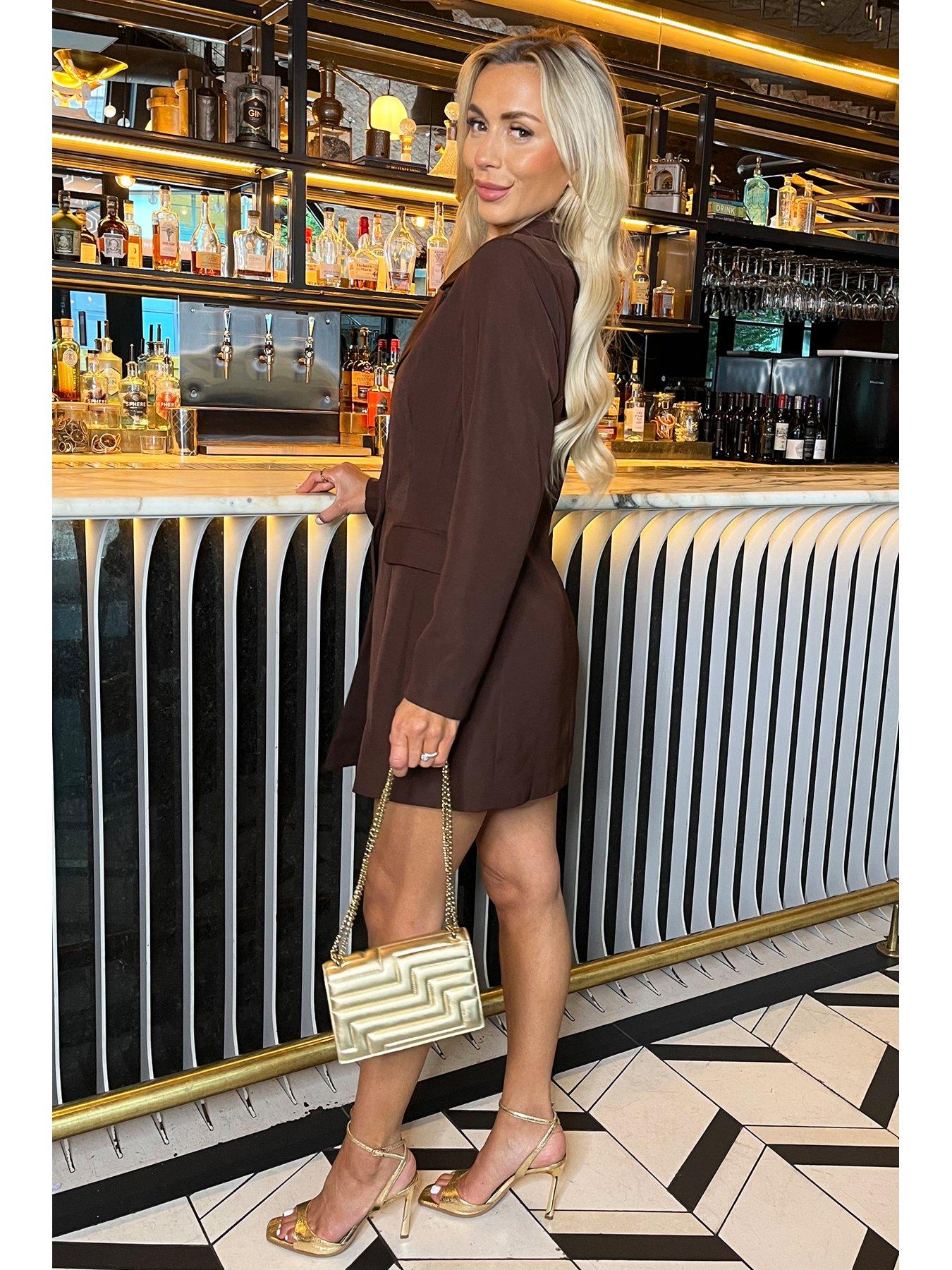 brown dress and blazer Espresso Jacket main image 0
