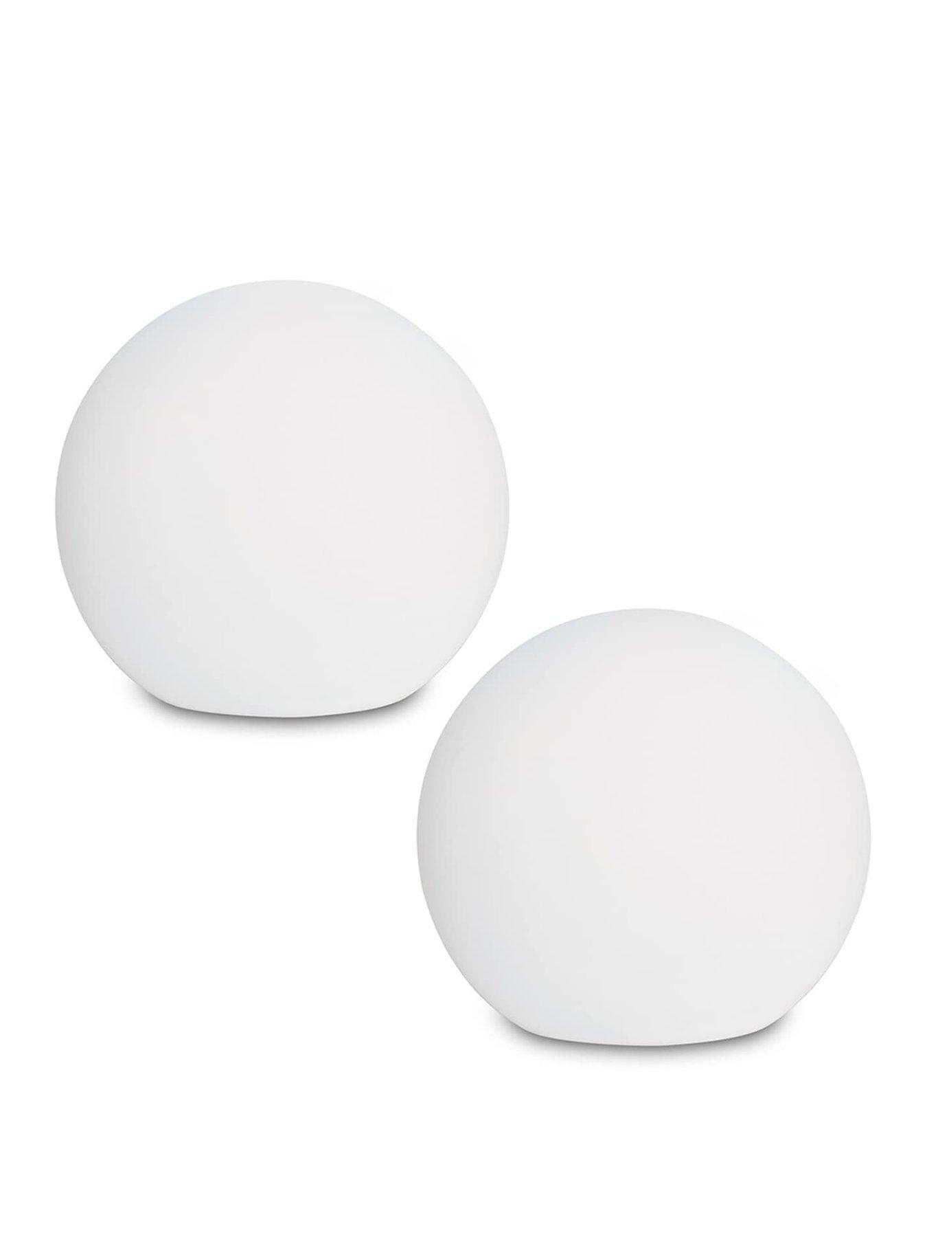 Image 2 of 3 of ValueLights Toka Pair of Colour Changing Rechargeable Ball Lights with Remote Control