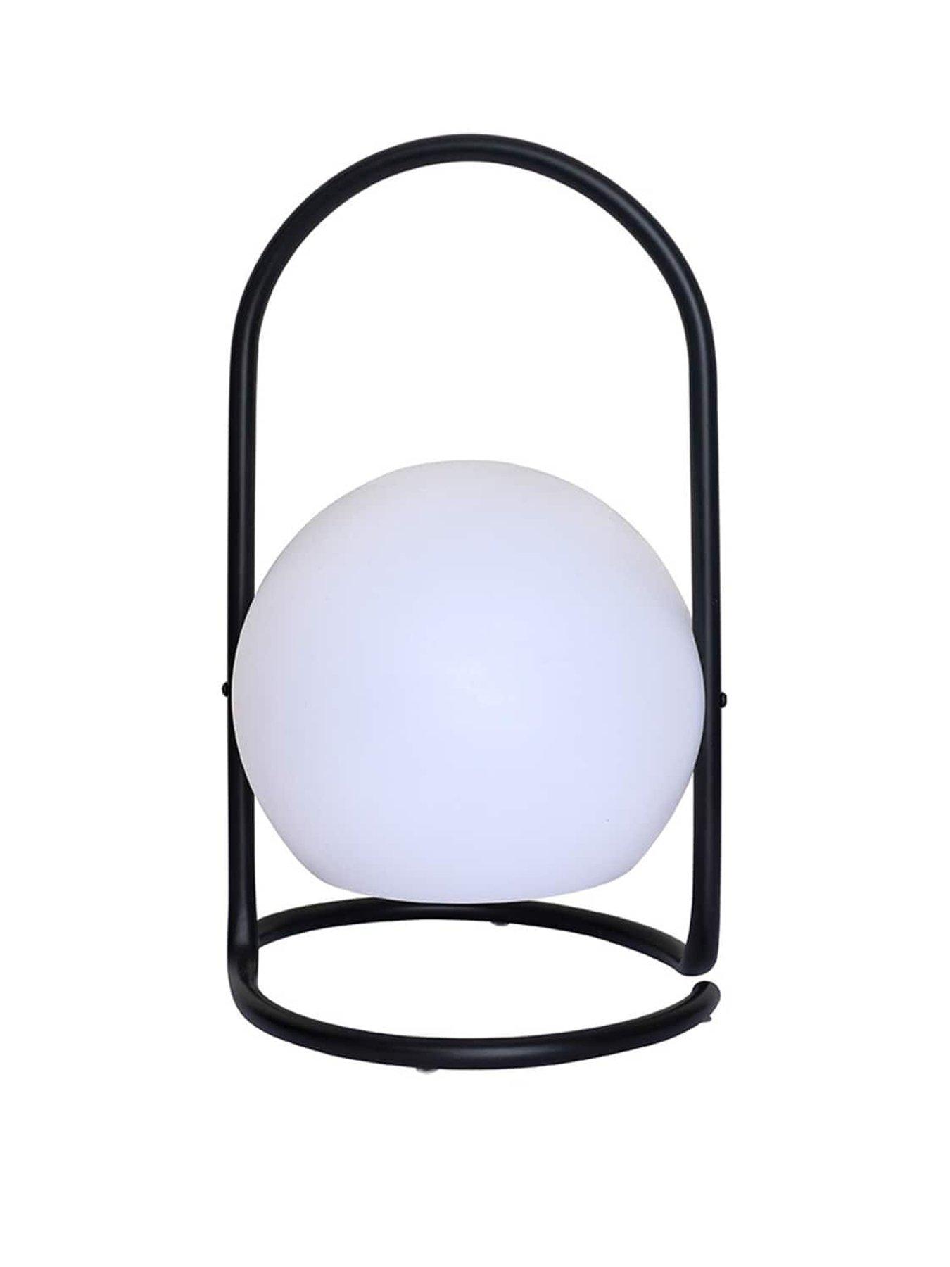 Image 2 of 6 of ValueLights Corte White Globe LED Colour Changing Rechargeable Table Light