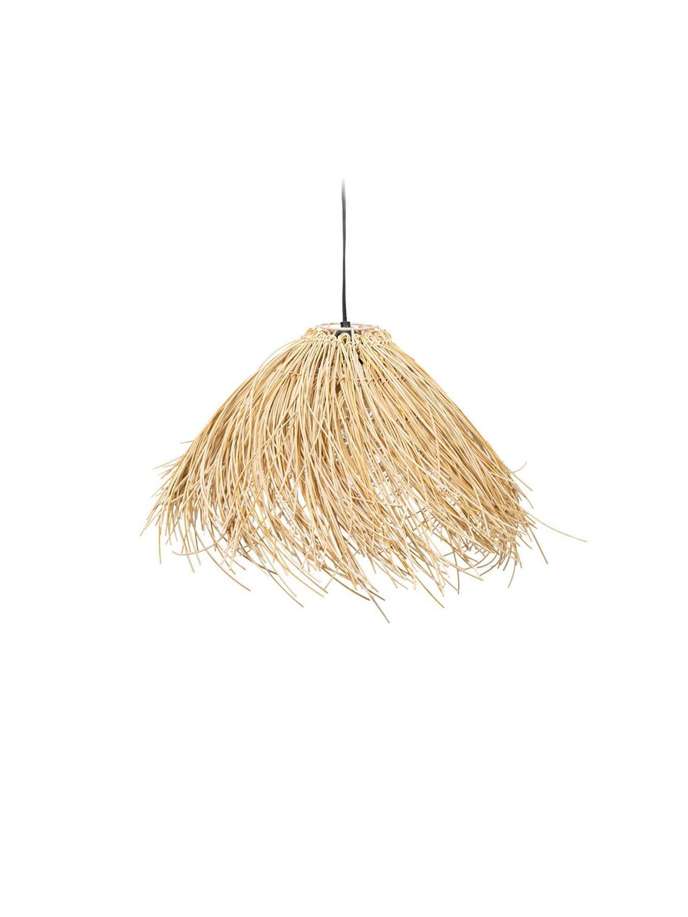 Image 3 of 4 of ValueLights Natural Grass Solar Powered Hanging Pendant Light