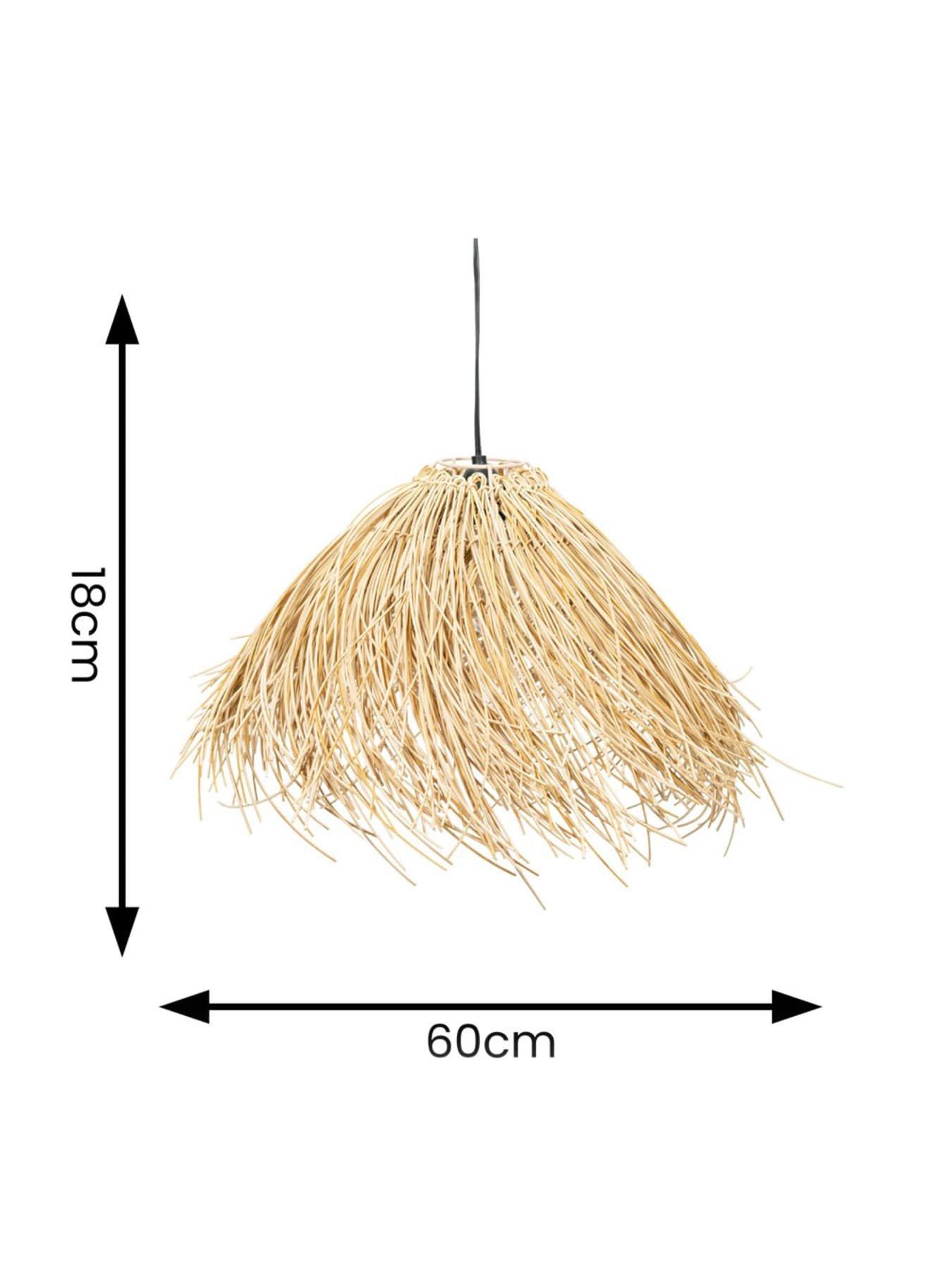 Image 4 of 4 of ValueLights Natural Grass Solar Powered Hanging Pendant Light