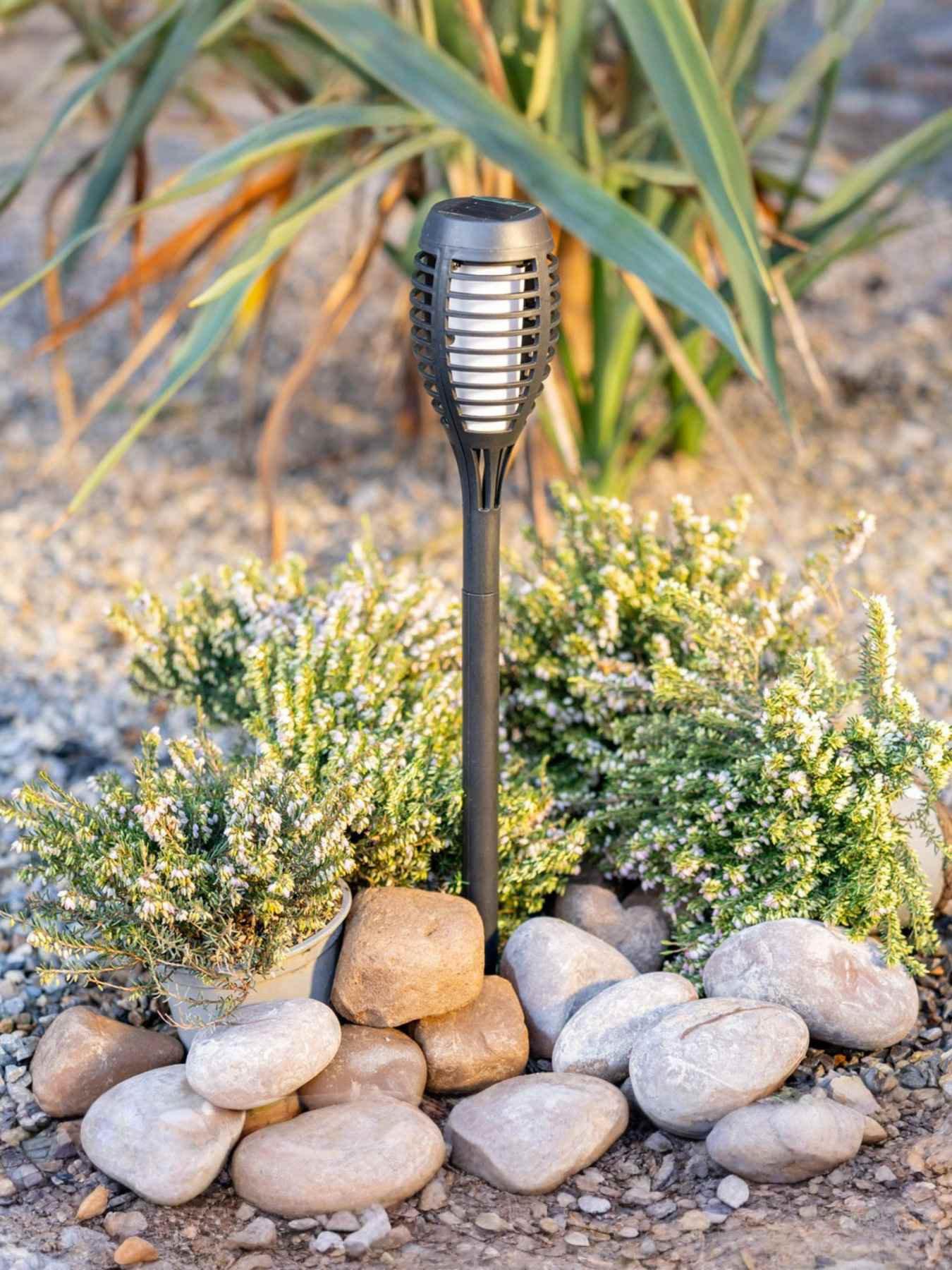 ValueLights Flame Effect Solar Powered Stake Lights - Set of 6