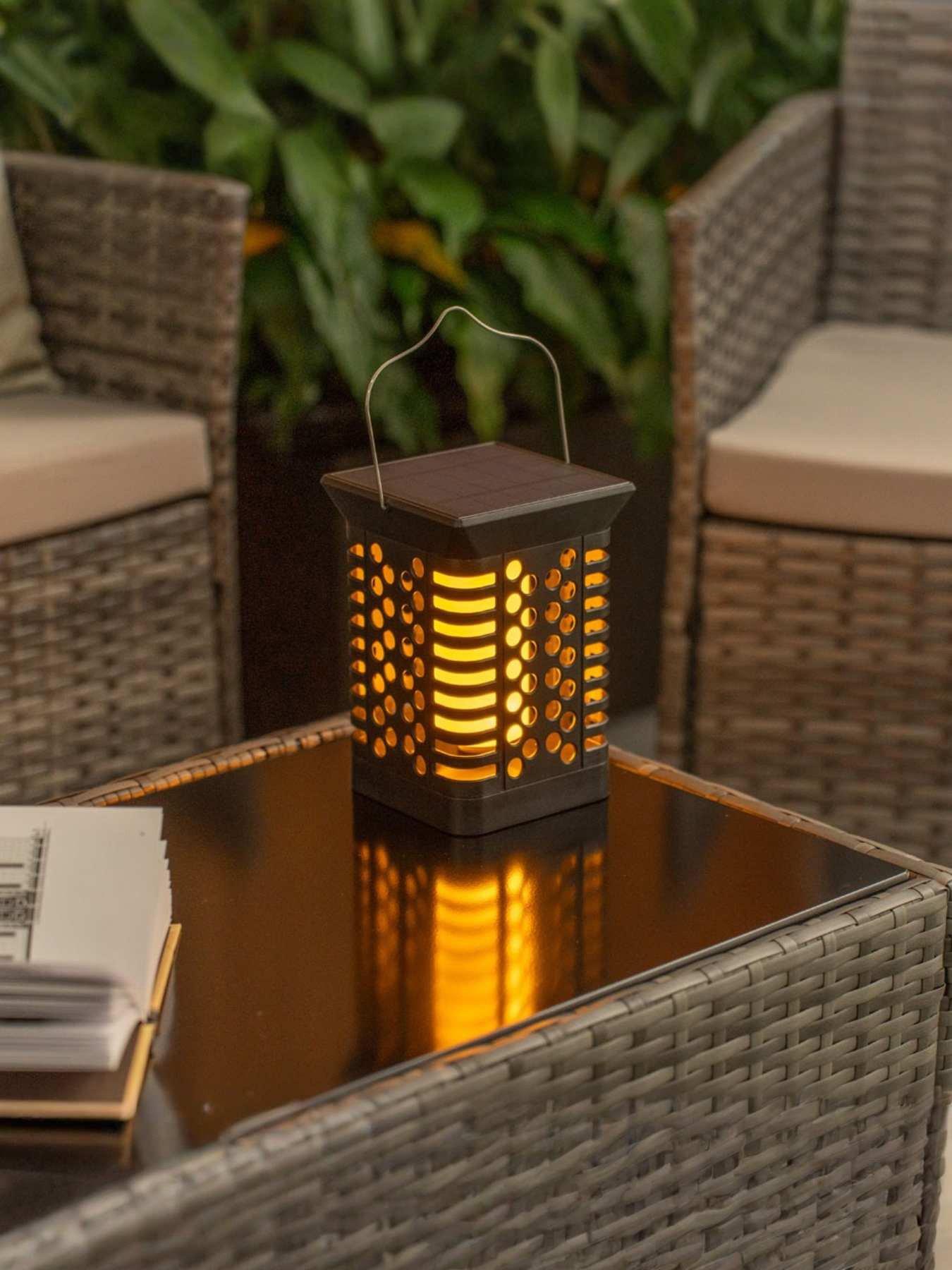 Image 5 of 5 of ValueLights Multi Function Flame Effect Solar Lantern/Stake Light