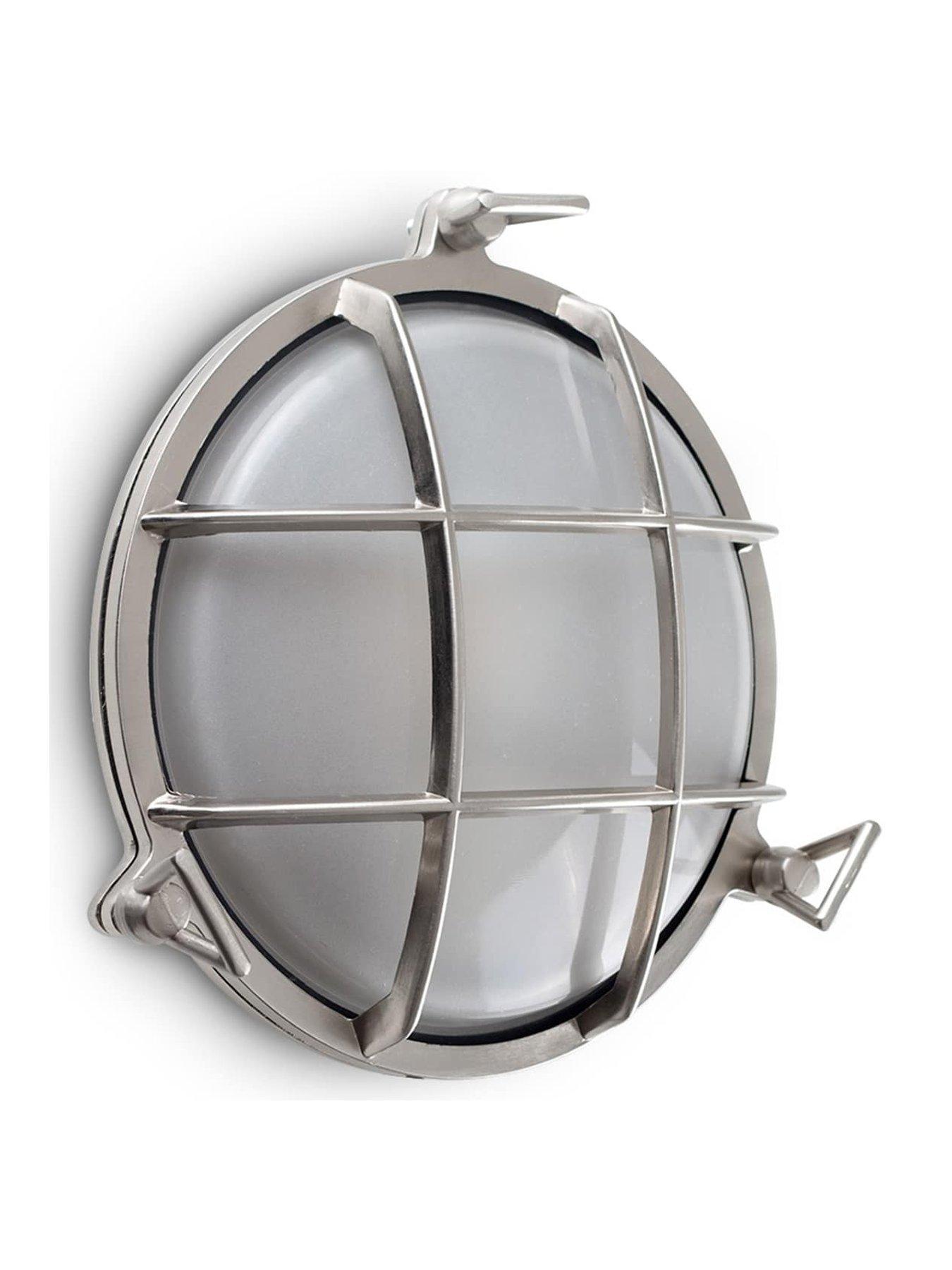 Image 3 of 5 of ValueLights Stern Polished Aluminium IP64 Round Nautical Bulkhead