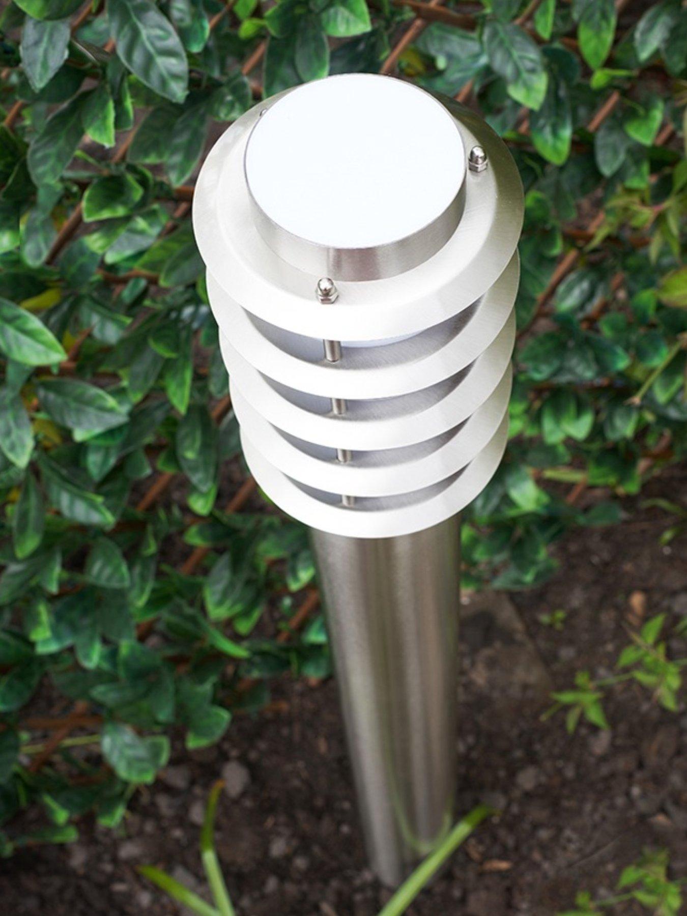  image of valuelights-wharf-pair-of-stainless-steel-ip44-outdoor-bollard-lights-1m