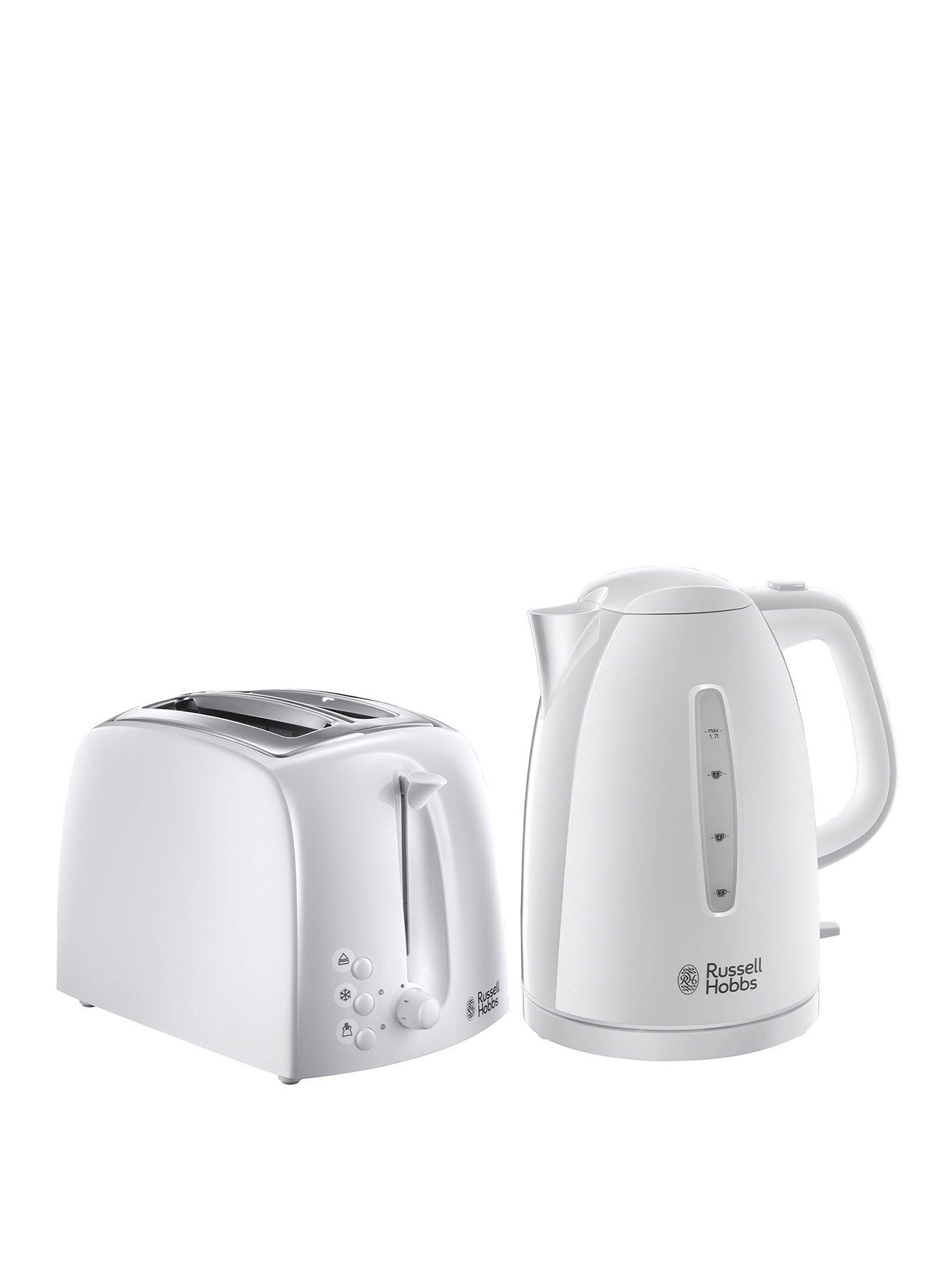 Image 1 of 7 of Russell Hobbs Textures Kettle &amp; Toaster White