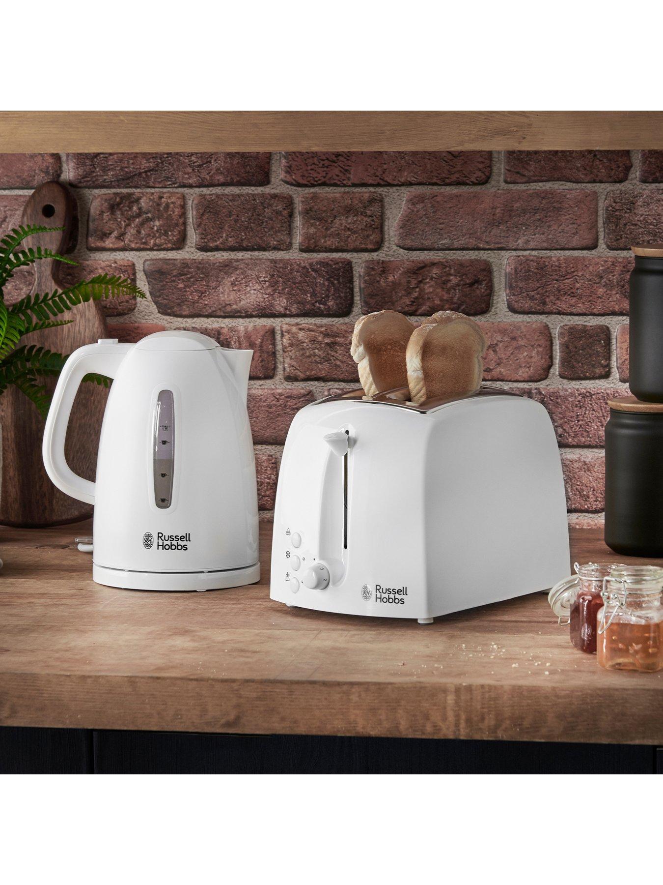 Image 2 of 7 of Russell Hobbs Textures Kettle &amp; Toaster White