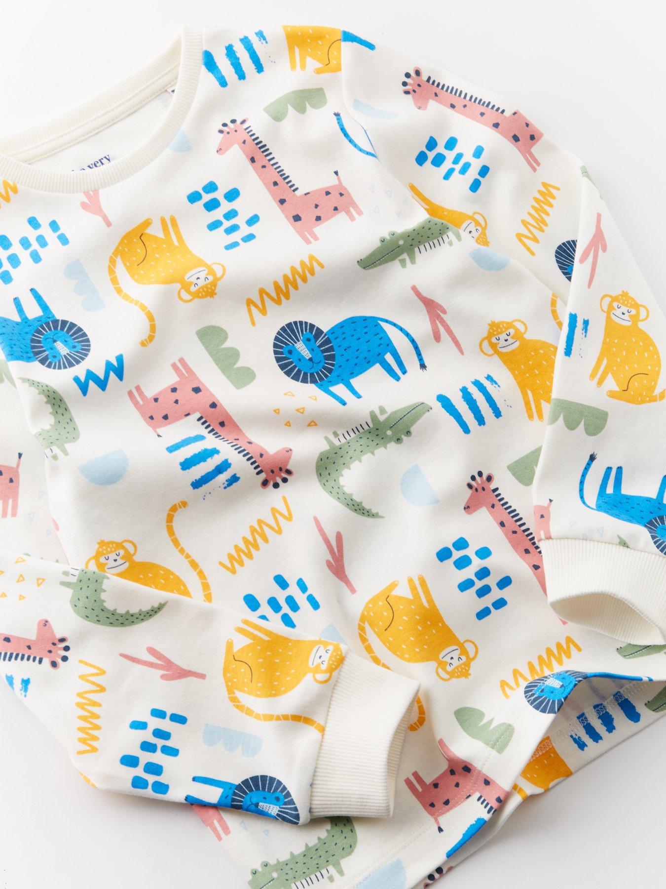  image of the-very-collection-boys-safari-animal-pyjamas-multi