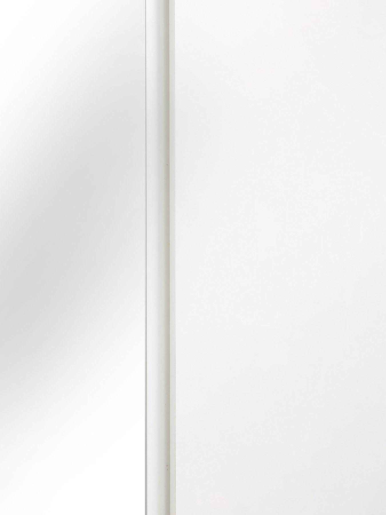  image of very-home-layton-gloss-4-door-combi-wardrobe-white