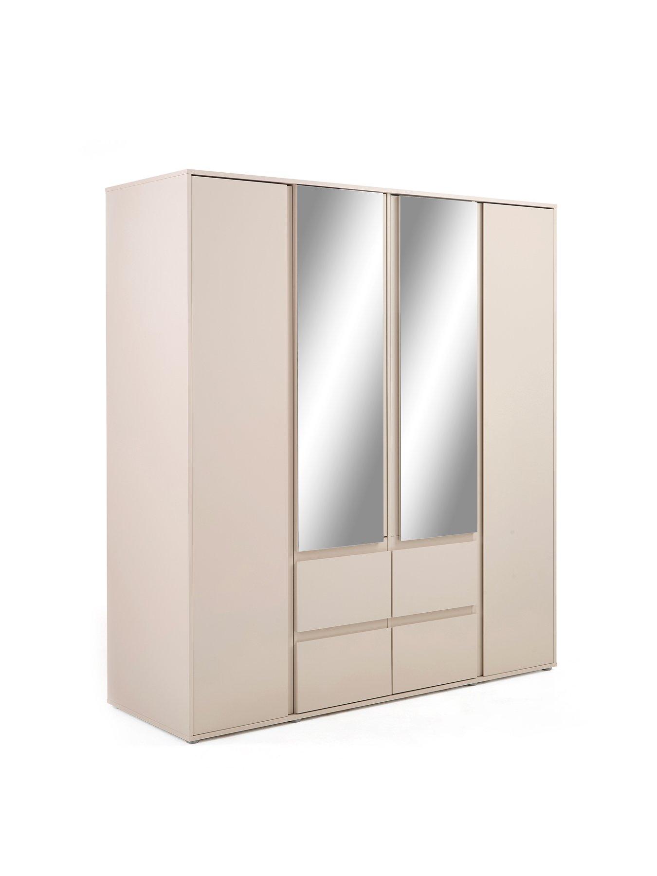  image of very-home-lisson-4-door-combi-wardrobe-oatmealnbsp--fscreg-certified