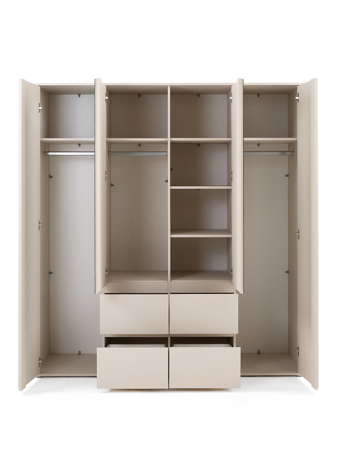  image of very-home-lisson-4-door-combi-wardrobe-oatmealnbsp--fscreg-certified