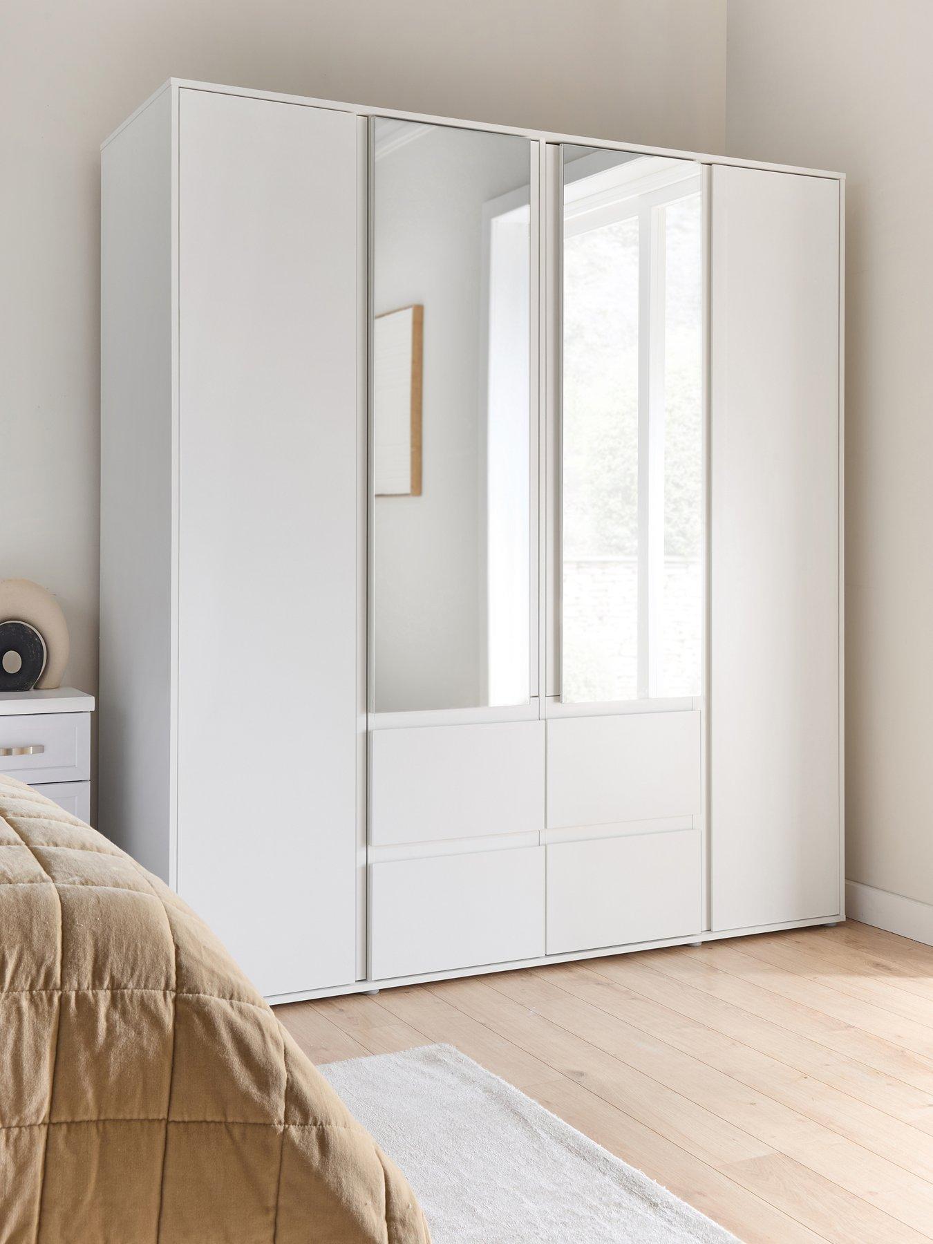 The Very Collection Lisson 4 Door Combi Wardrobe - White - FSC® Certified