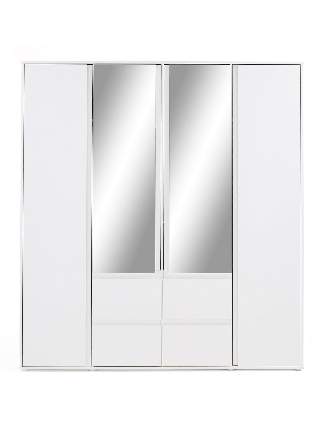 Image 2 of 7 of Very Home Lisson 4 Door Combi Wardrobe