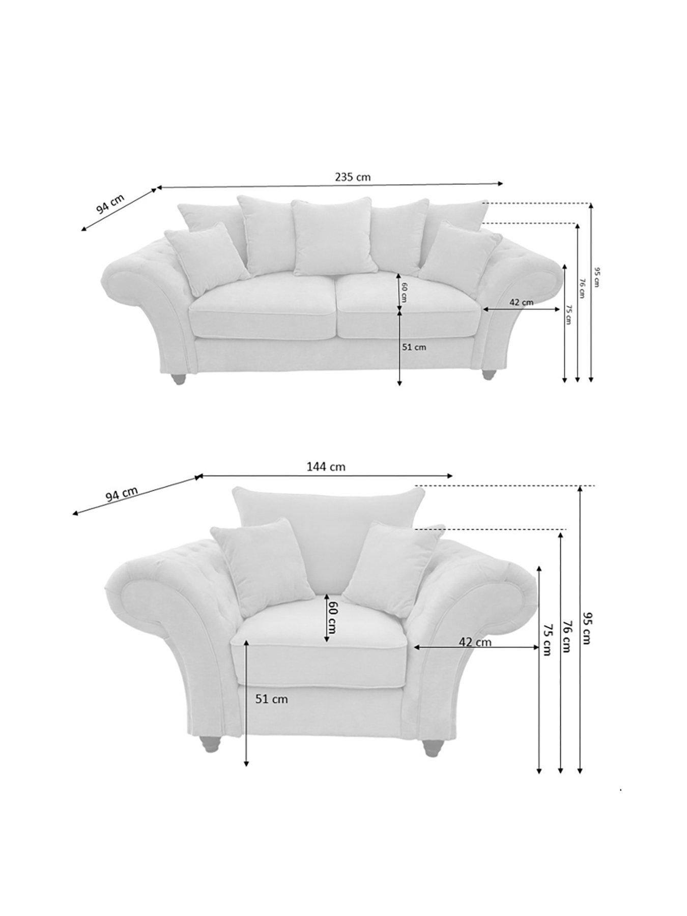 Image 5 of 6 of The Very Collection Windsor 3 Seater + Chair