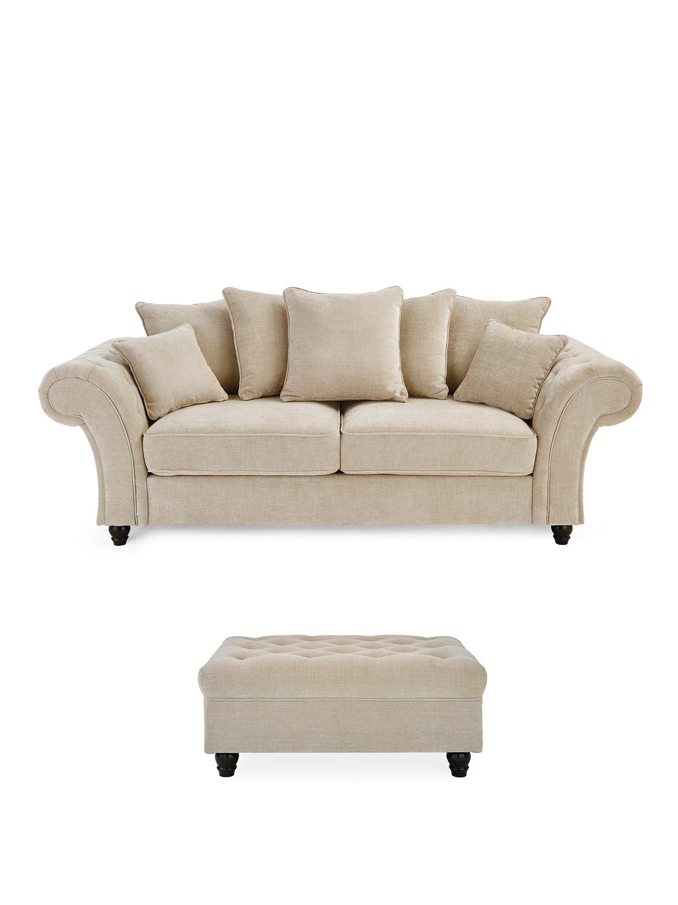 Very Home Windsor 3 Seater + Footstool
