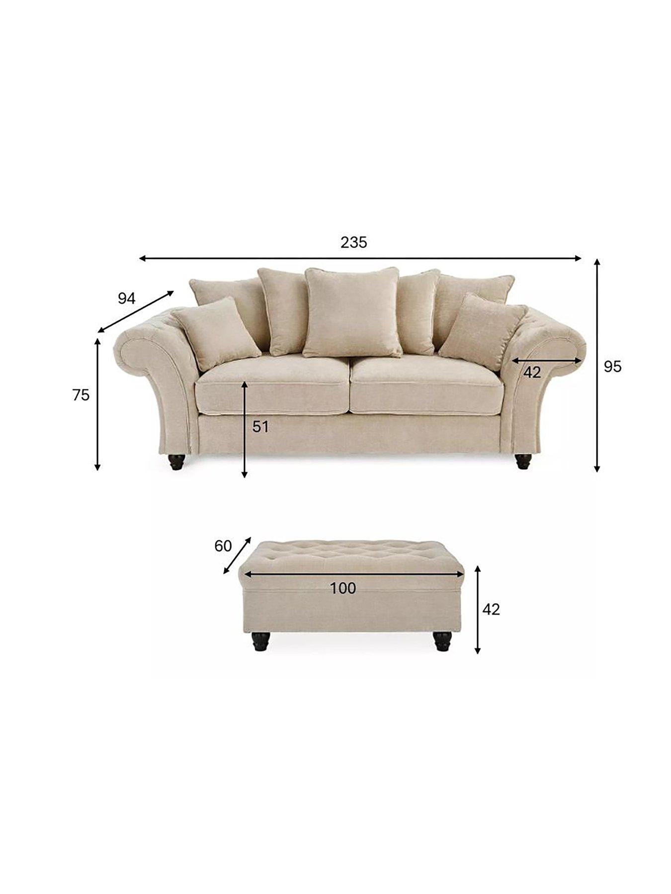  image of the-very-collection-windsor-3-seater-footstool