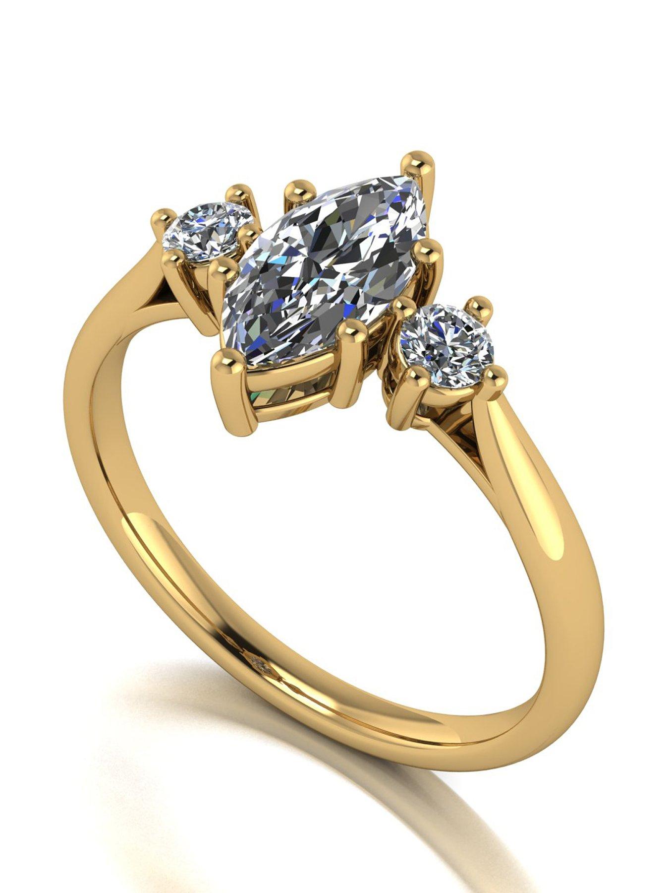 undefined 9ct Gold Lady Lynsey 1.2ct total Moissanite Solitaire Ring