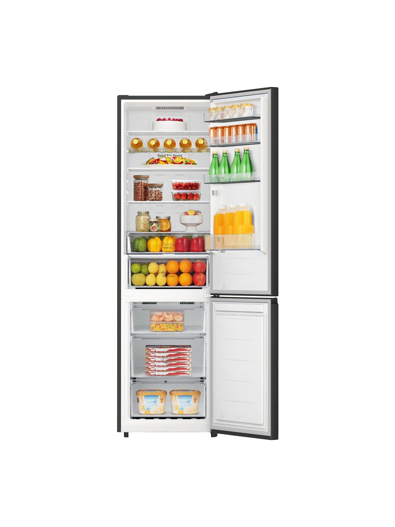 stillFront image of hisense-rb440n4afa-7030-no-frost-fridge-freezer-black-stainless-steel-a-rated