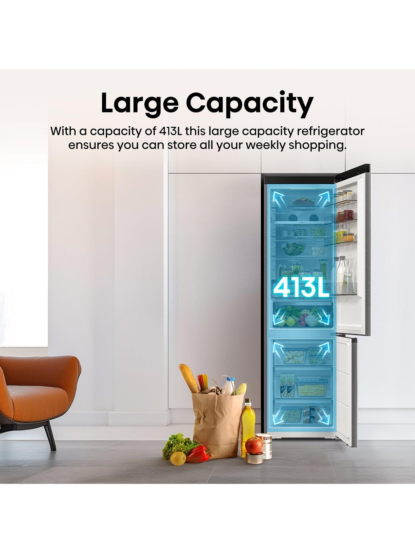  image of hisense-rb5p410saccuk-6040-total-no-frost-413l-stainless-steel-c-rated