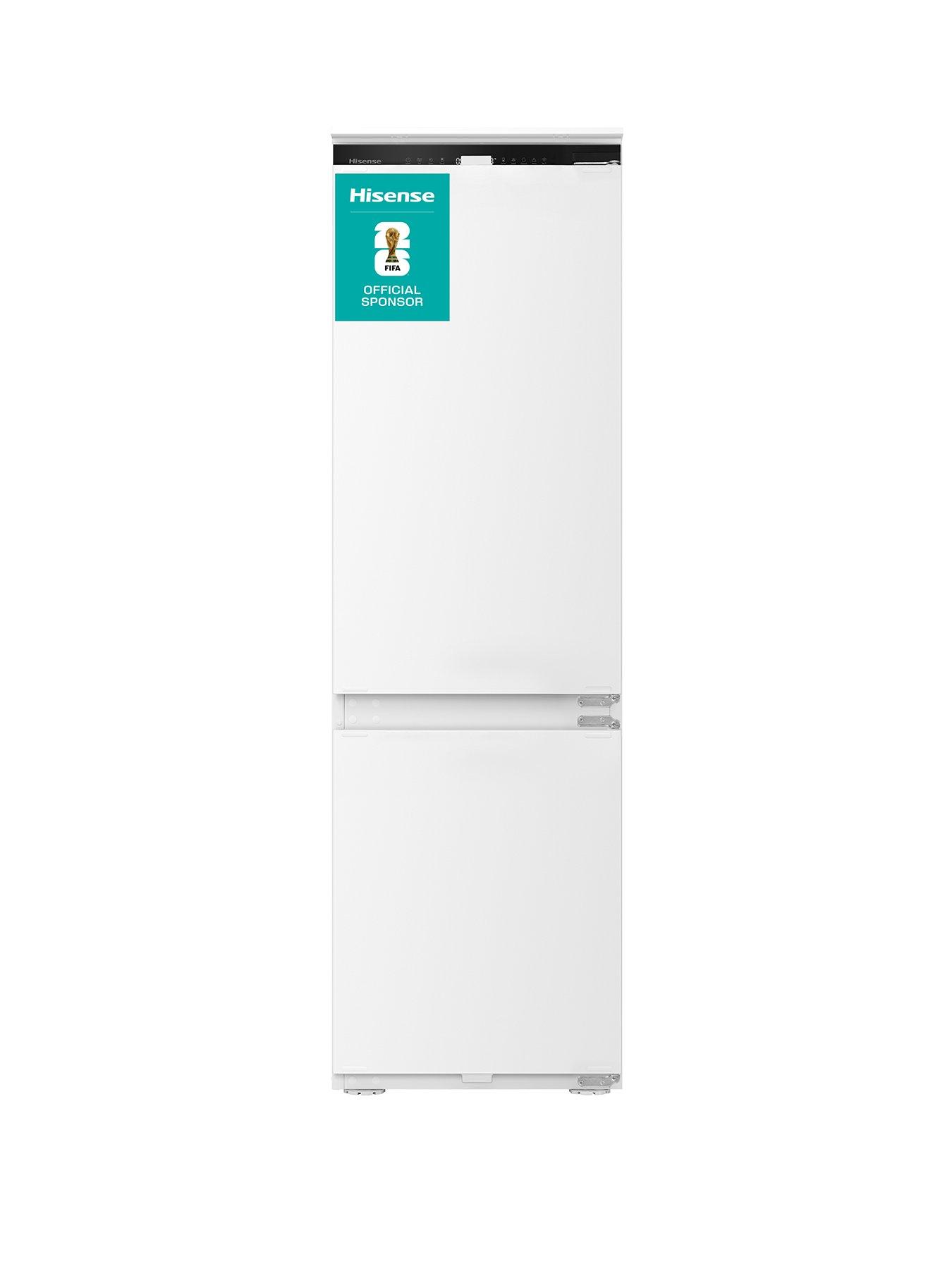 Image 1 of 7 of Hisense RB3B250SAWE1 Wifi Connected 60/40 Integrated Fridge Freezer Sliding Hinge - White - E Rated