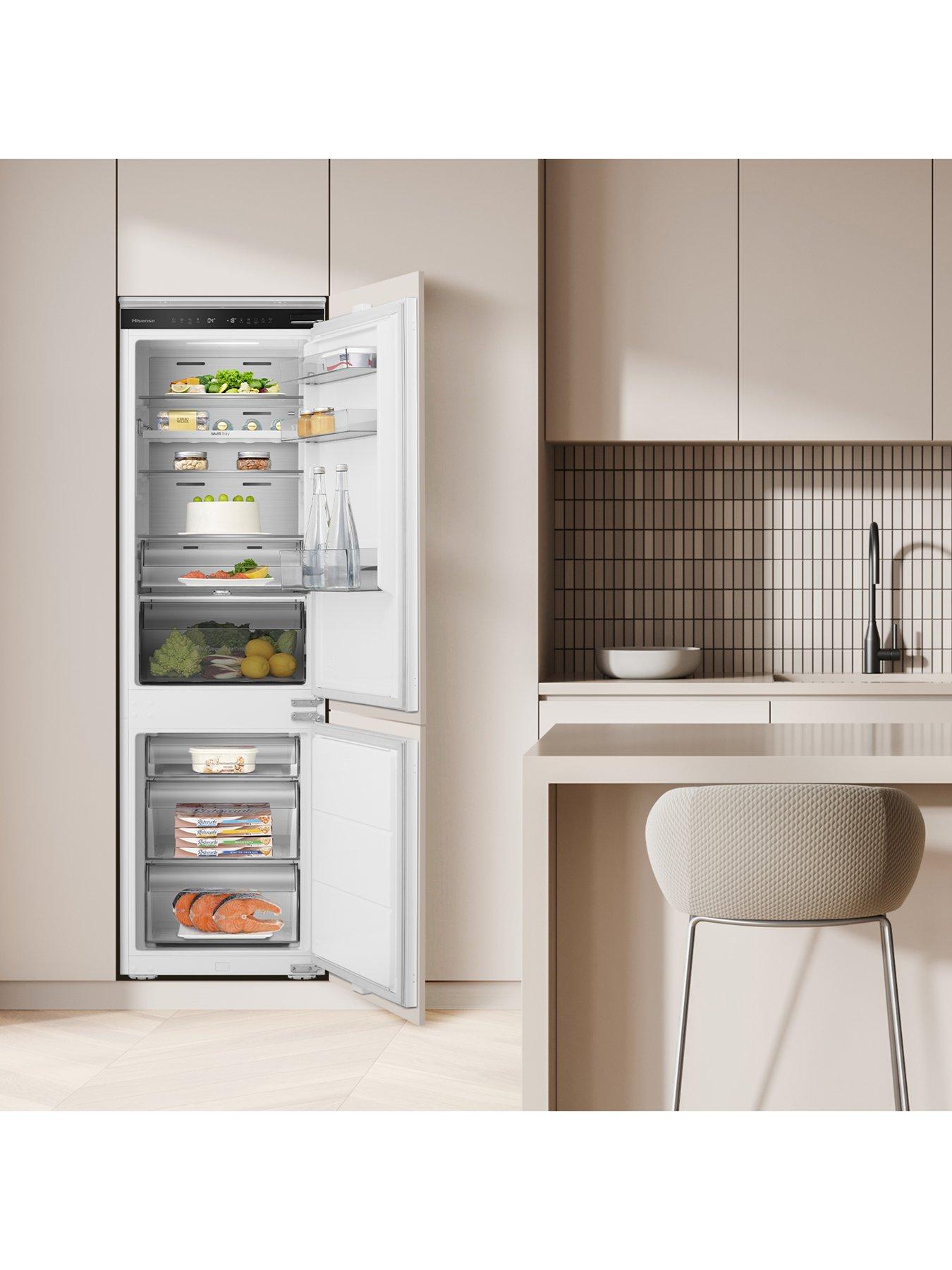 Image 3 of 7 of Hisense RB3B250SAWE1 Wifi Connected 60/40 Integrated Fridge Freezer Sliding Hinge - White - E Rated