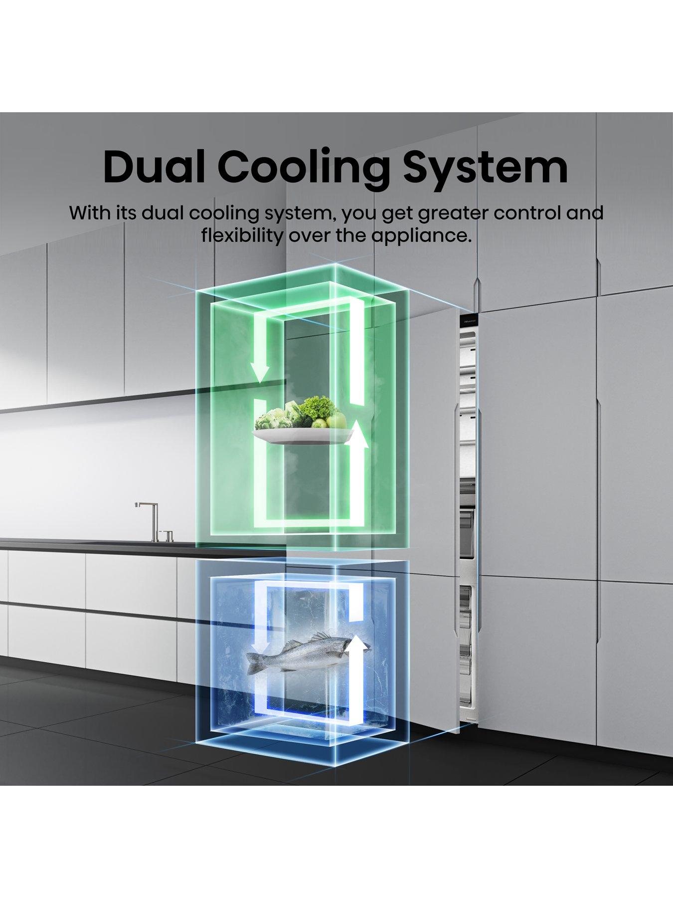 Image 5 of 7 of Hisense RB3B250SAWE1 Wifi Connected 60/40 Integrated Fridge Freezer Sliding Hinge - White - E Rated