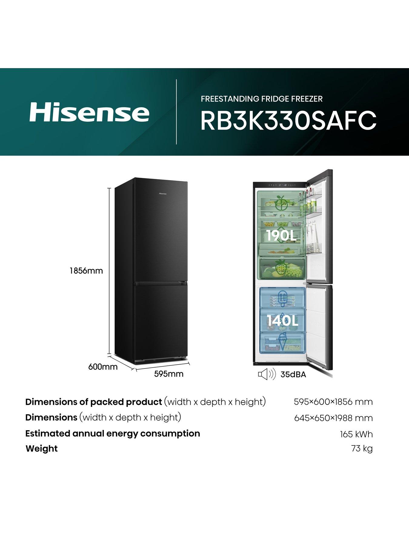  image of hisense-kitchenfit-rb3k330safc-6040-fridge-freezer
