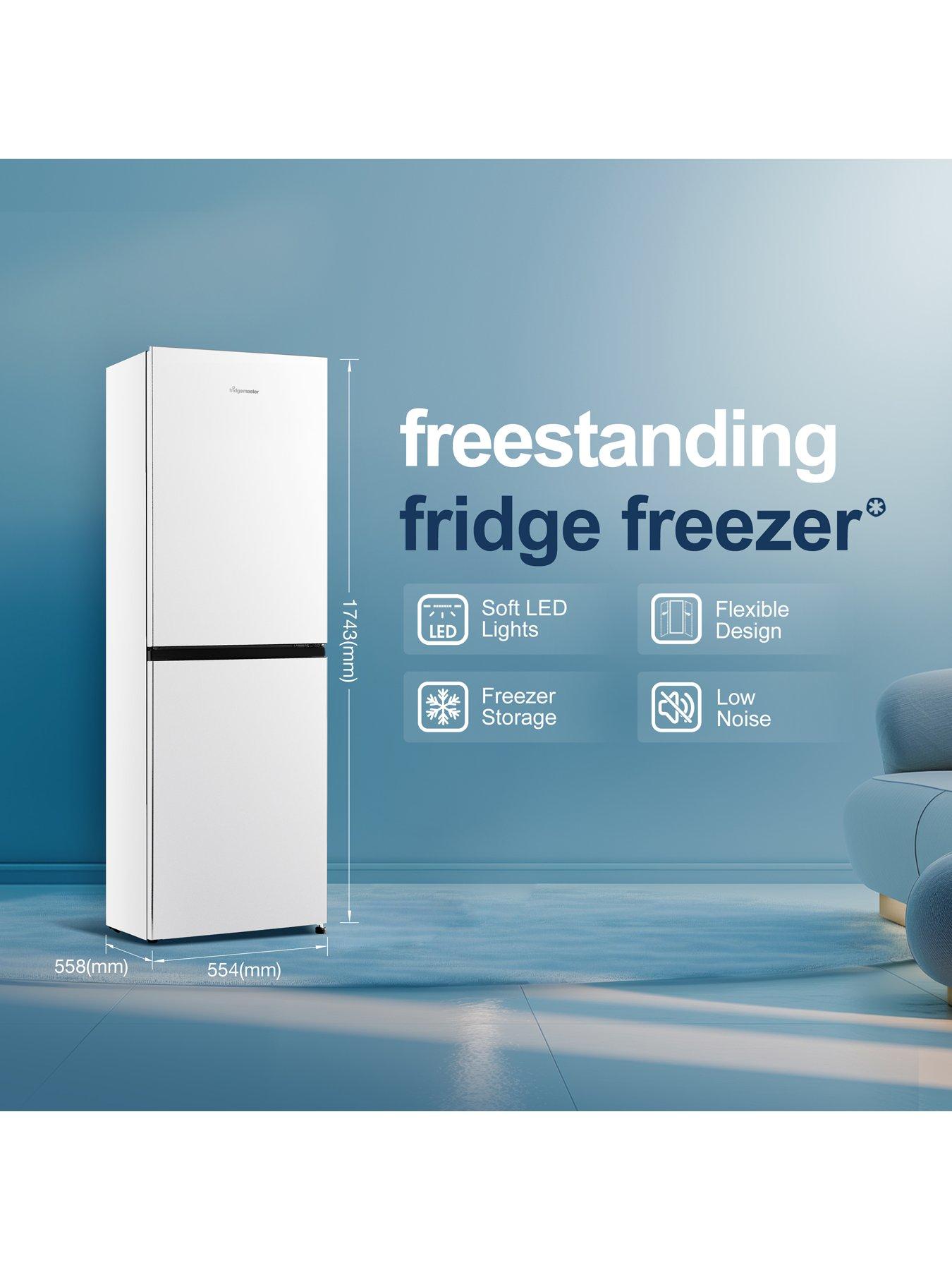  image of fridgemaster-mc55240e-freestanding-fridge-freezer-white